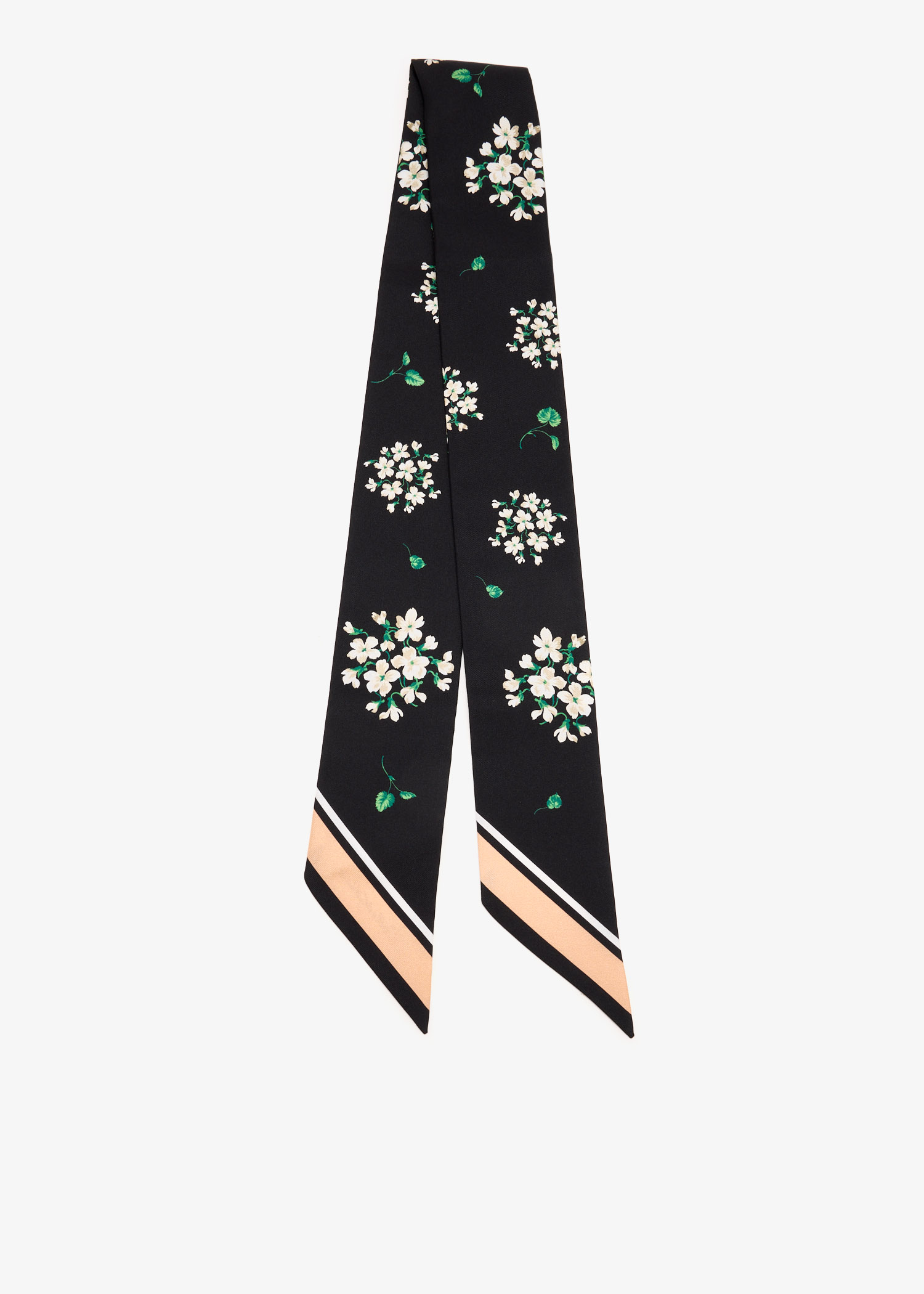 

Geranium print silk twill, Printed