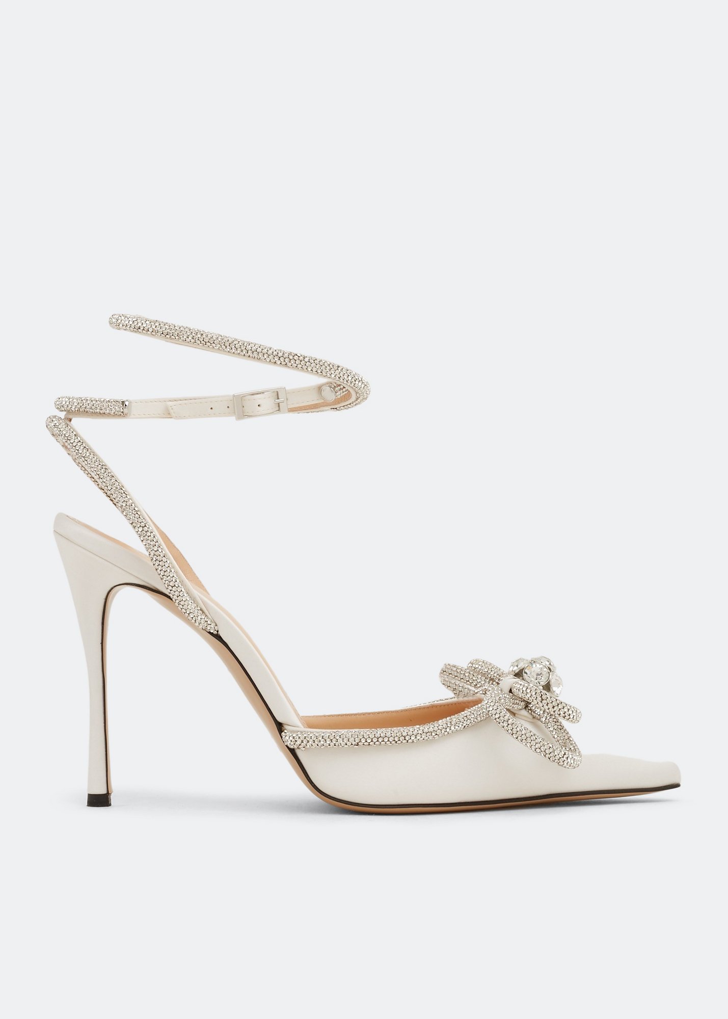 Mach  Mach Double bow satin pumps for Women White in UAE Level Shoes