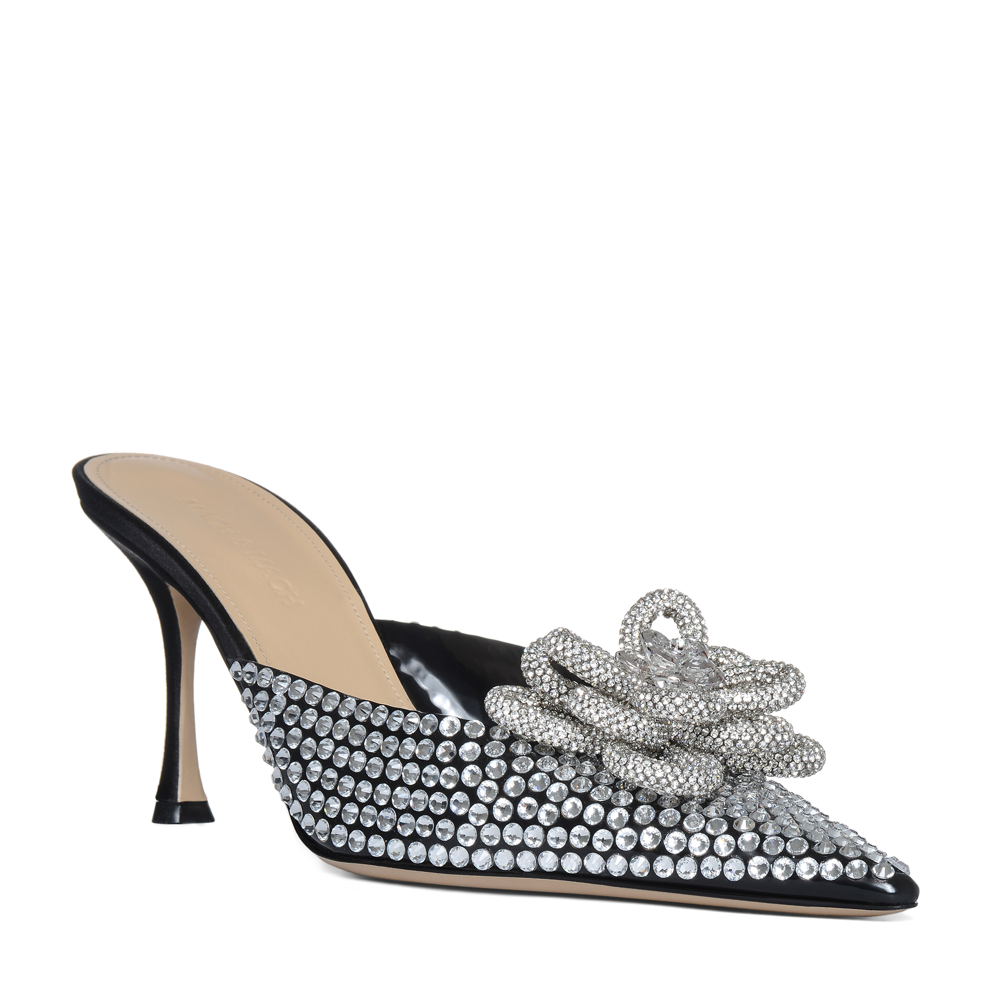 

Carrie flower PVC mules, Black