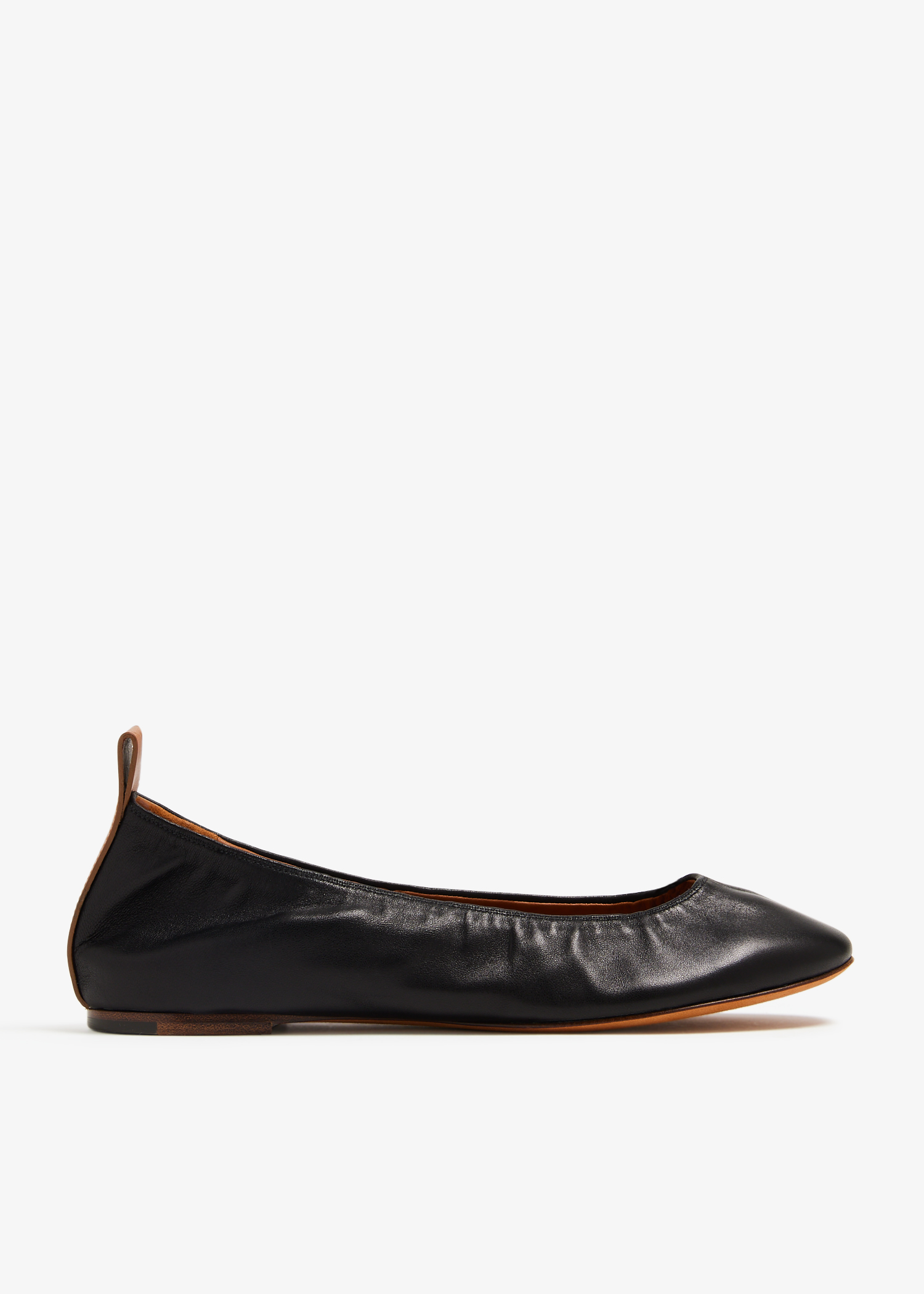 

Leather ballerina flats, Black