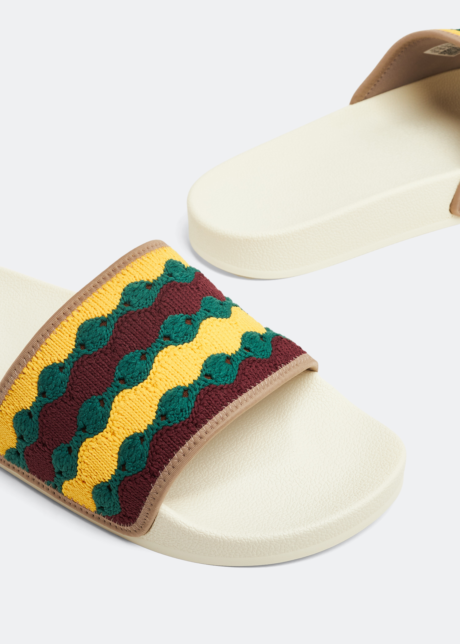 

Adilette slides, White