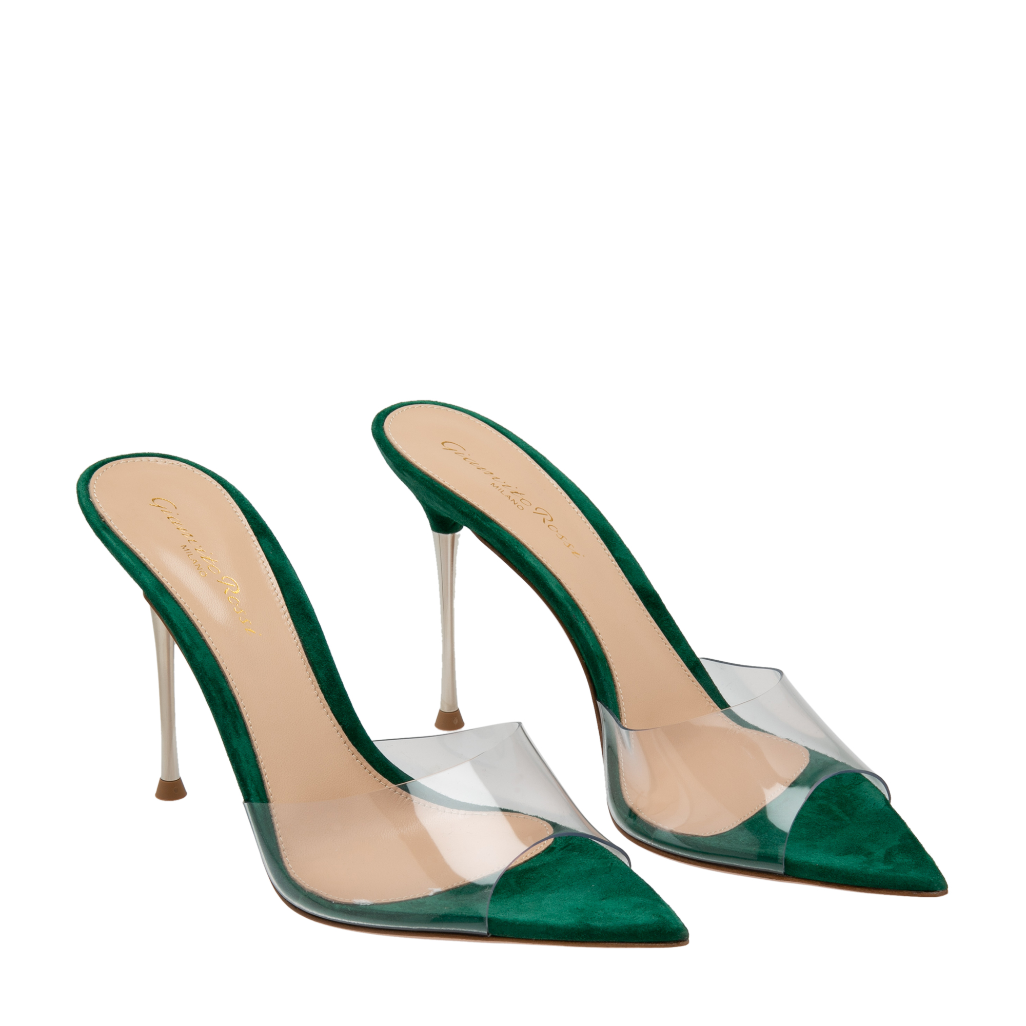

Elle plexi mules, Green