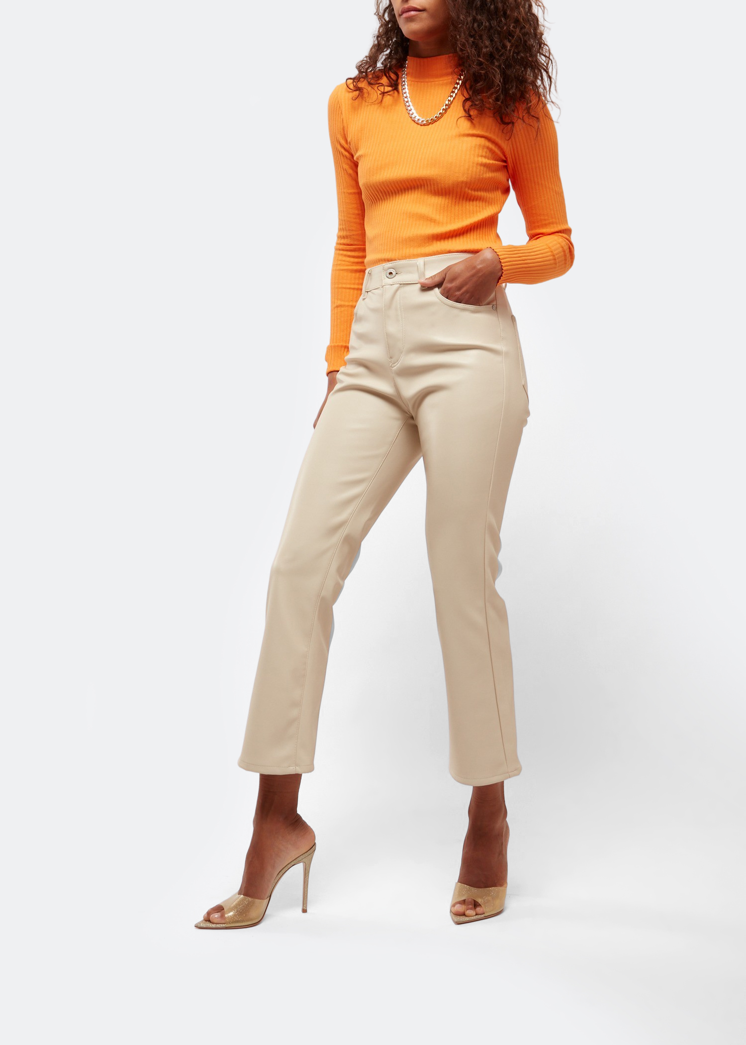 

Elle mules, Gold