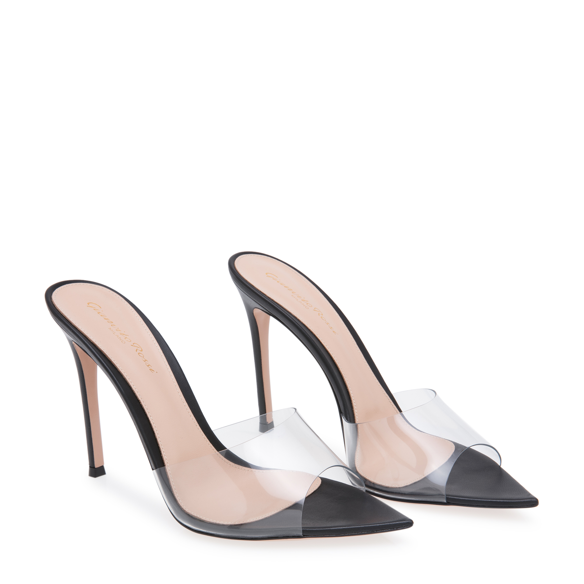 

Elle plexi mules, Black