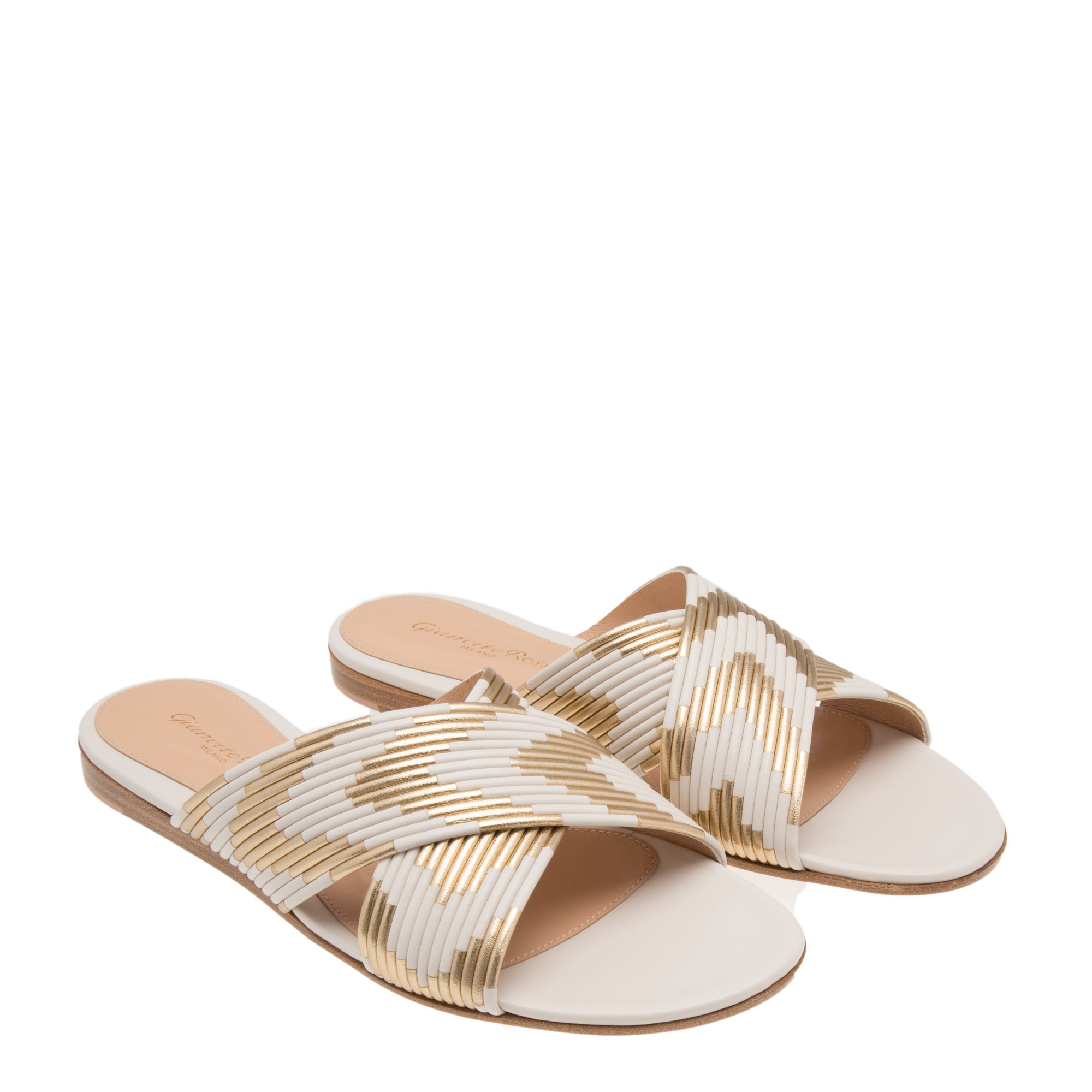 

Leather sandals, White