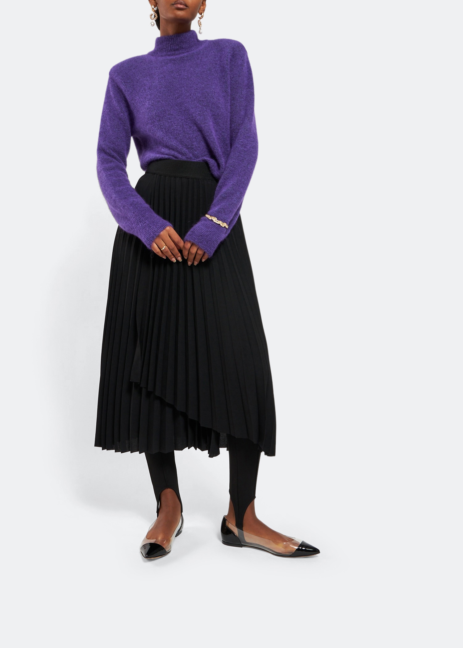 

Plexi ballet flats, Black