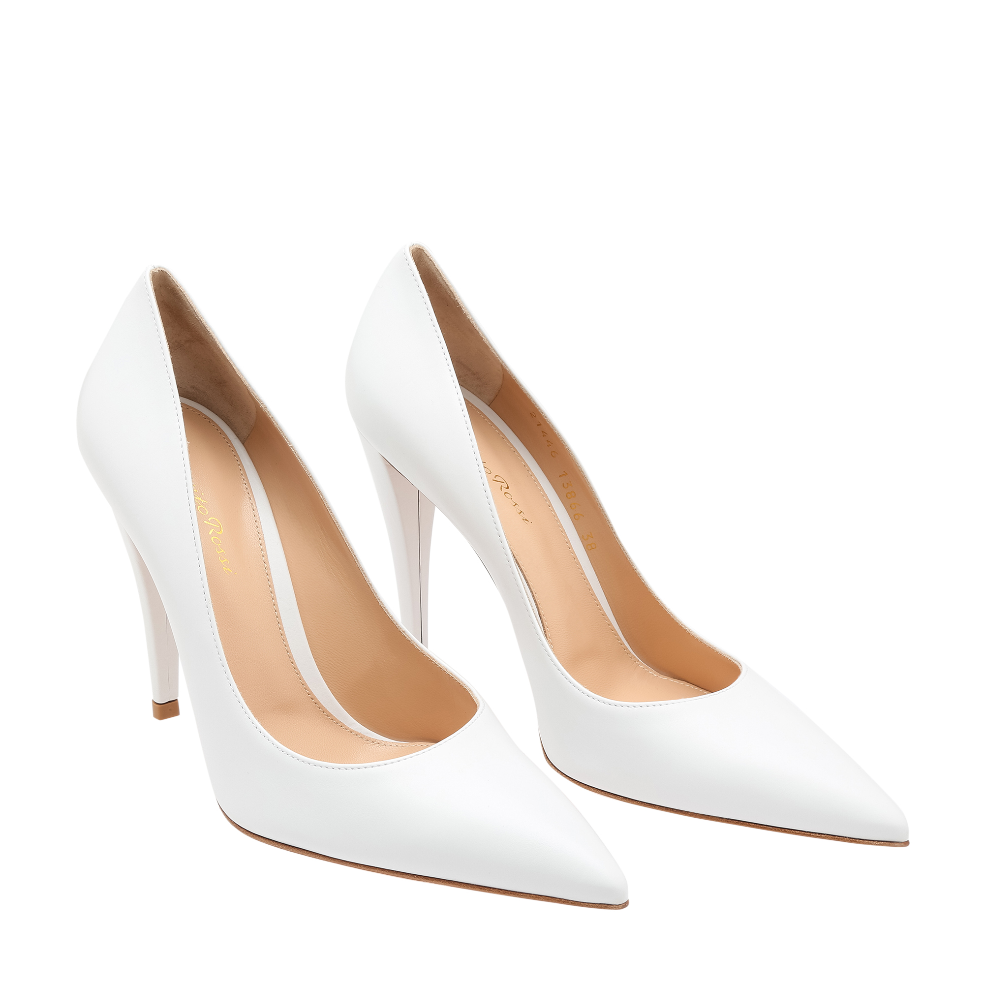 

Gianvito leather pumps, White