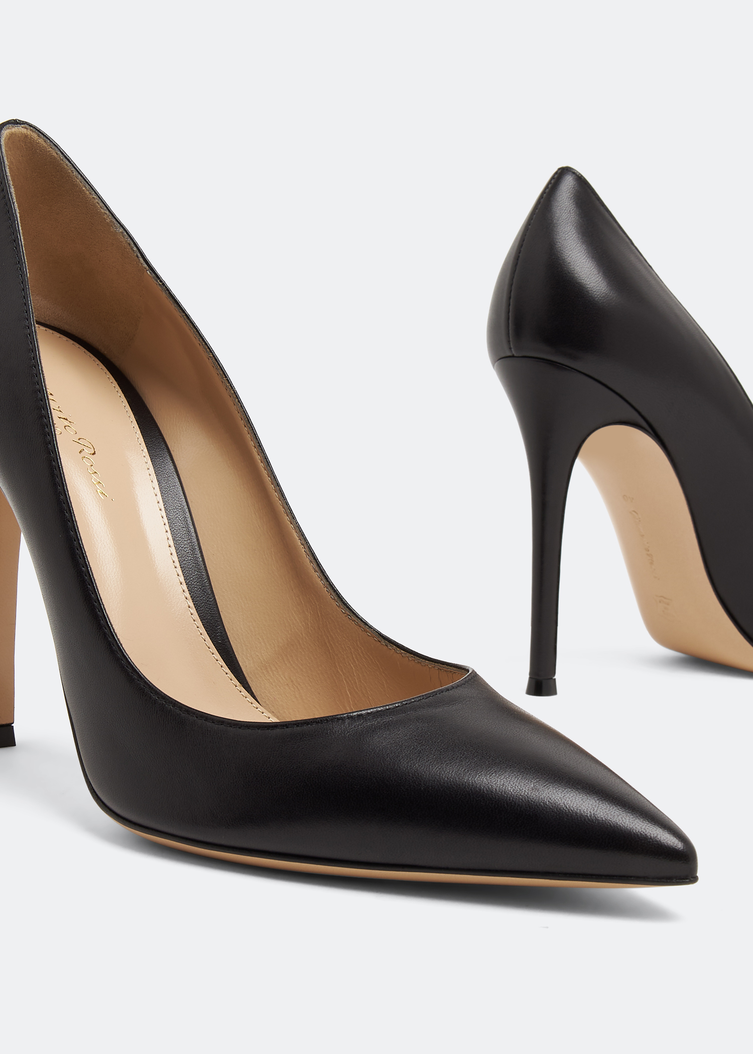 

Gianvito leather pumps, Black