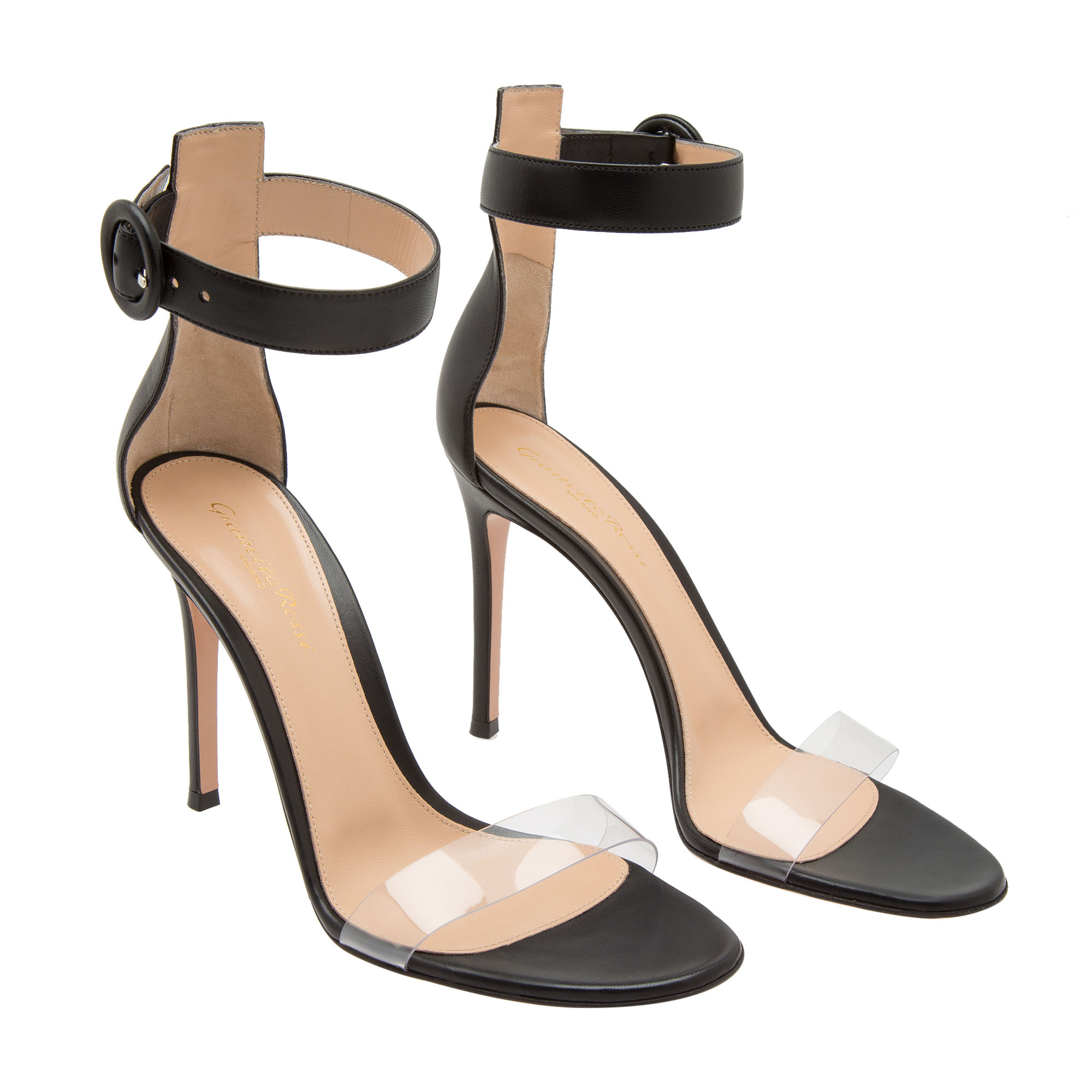 

Portofino leather sandals, Black
