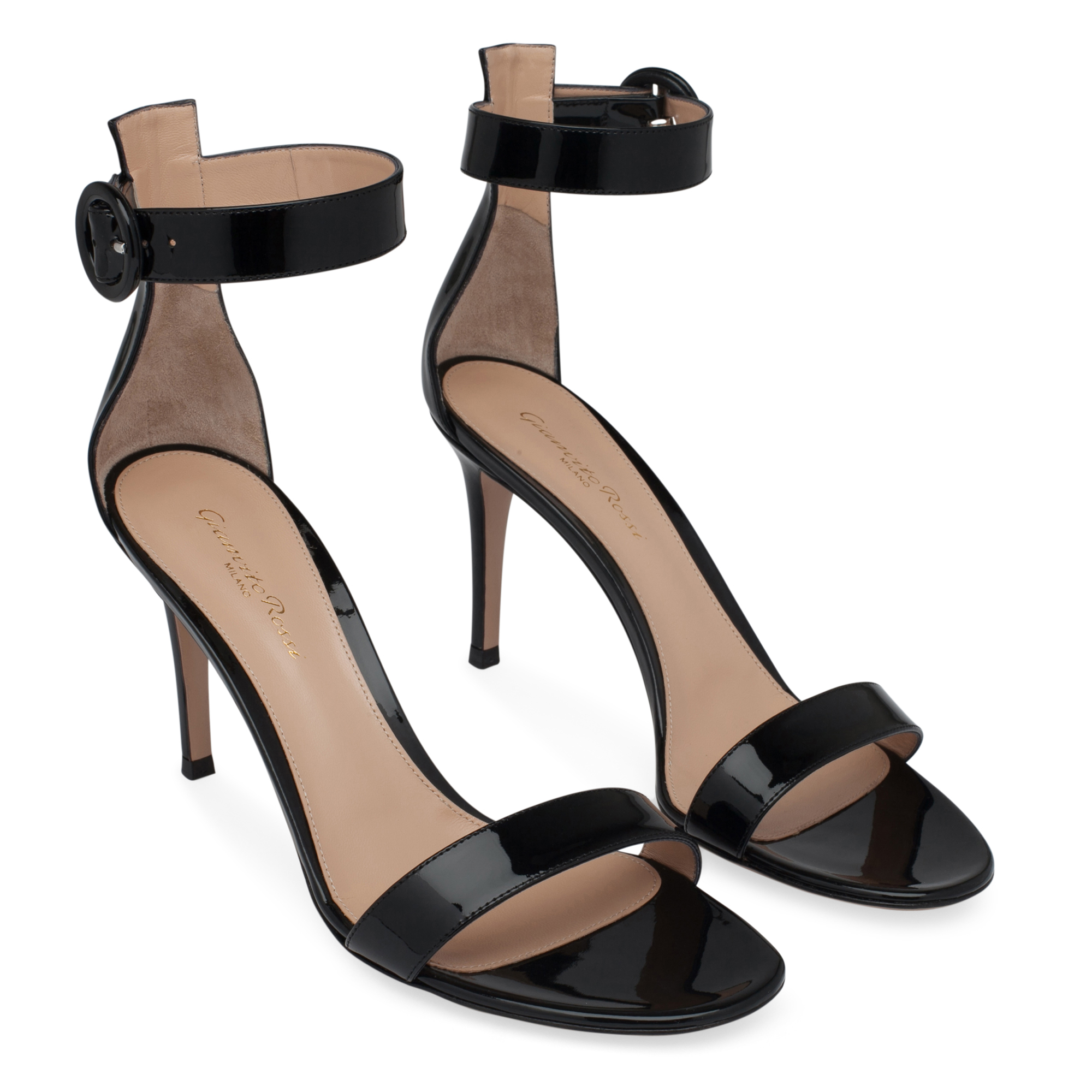 

LEATHER SANDALS, Black
