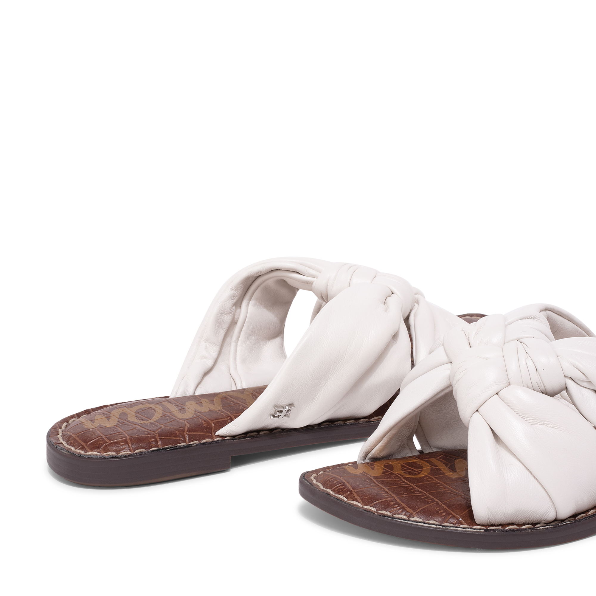 

Garson knotted slide sandals, White