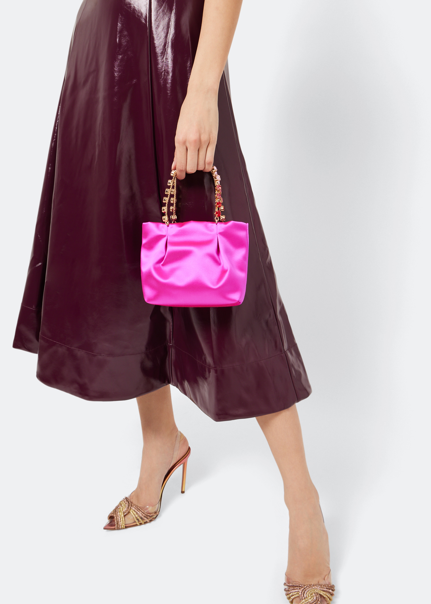 

Galactic crystal mini tote bag, Pink