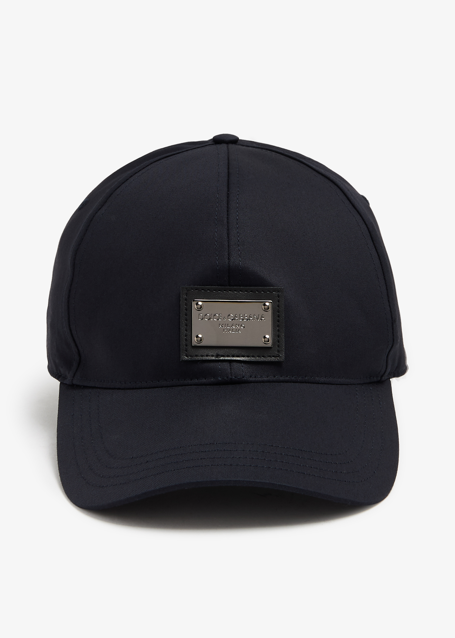 

Logo cotton baseball cap, Black