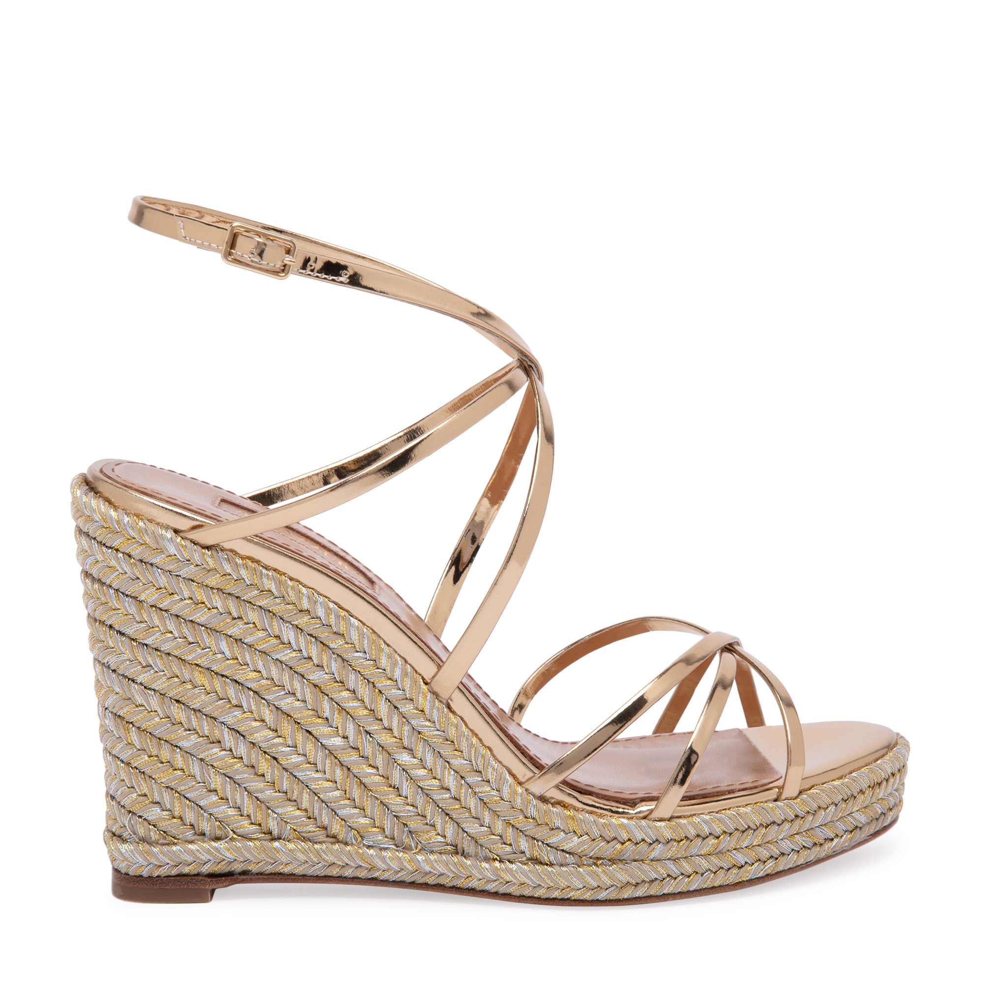 

Gin wedge espadrille sandals, Gold