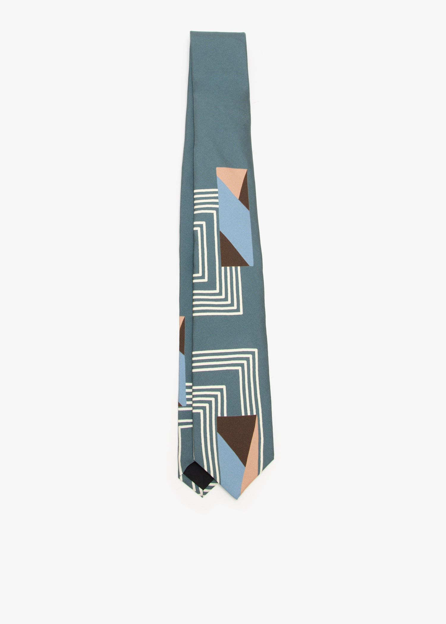 

Vintage-print twill tie, Printed