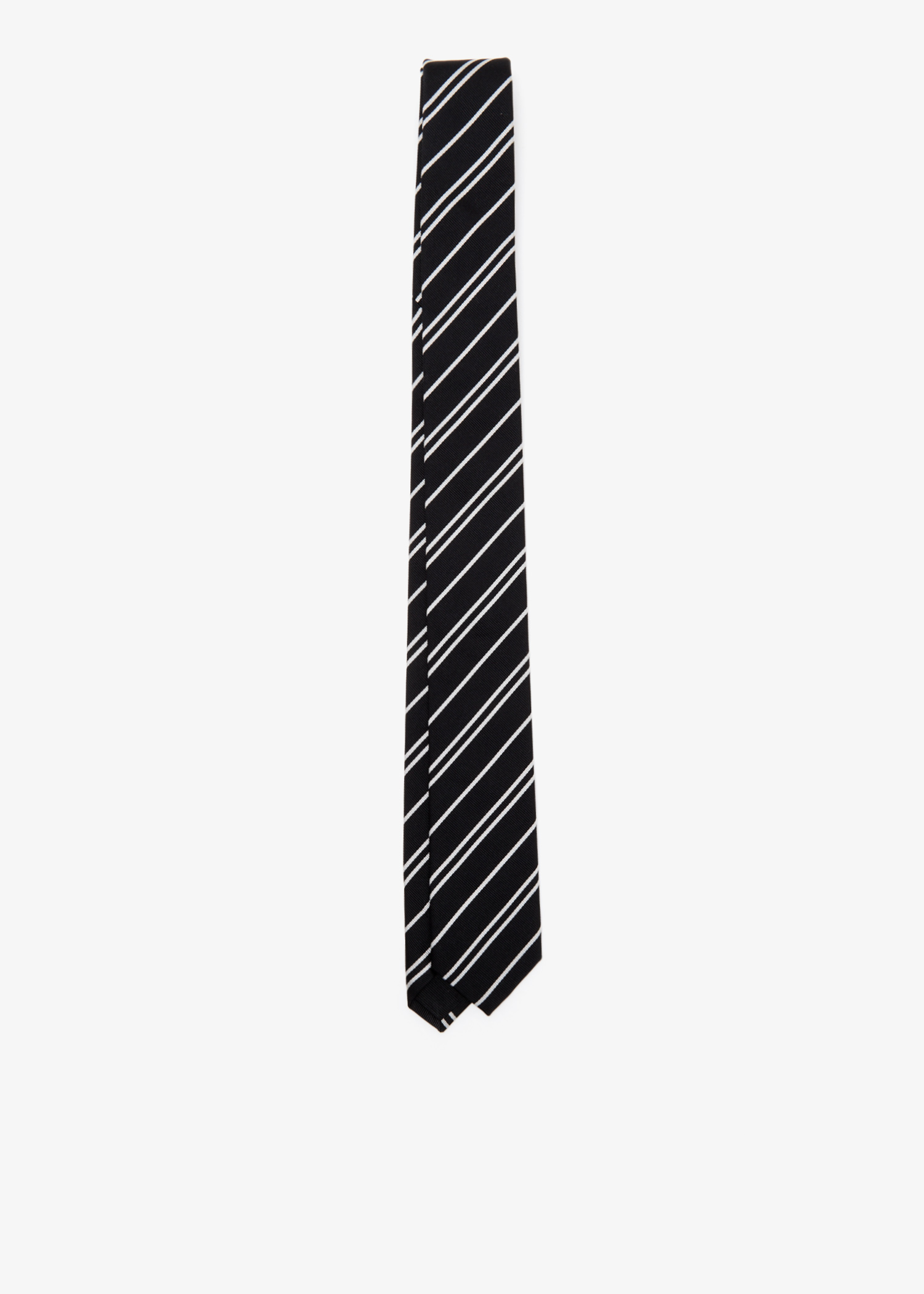 

Striped jacquard tie, Black