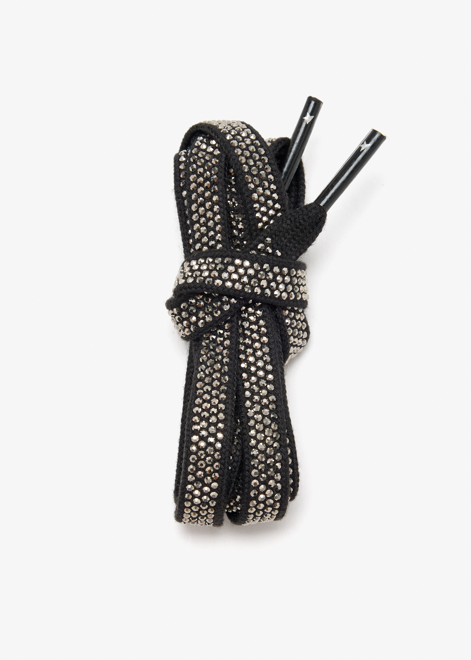 

Crystal-embellished cotton laces, Black