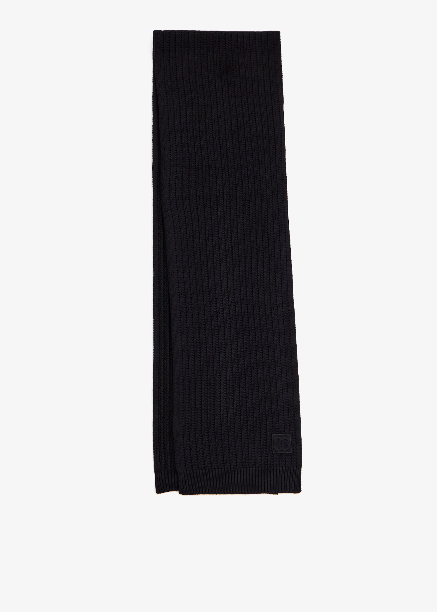 

Cable-knit scarf, Black
