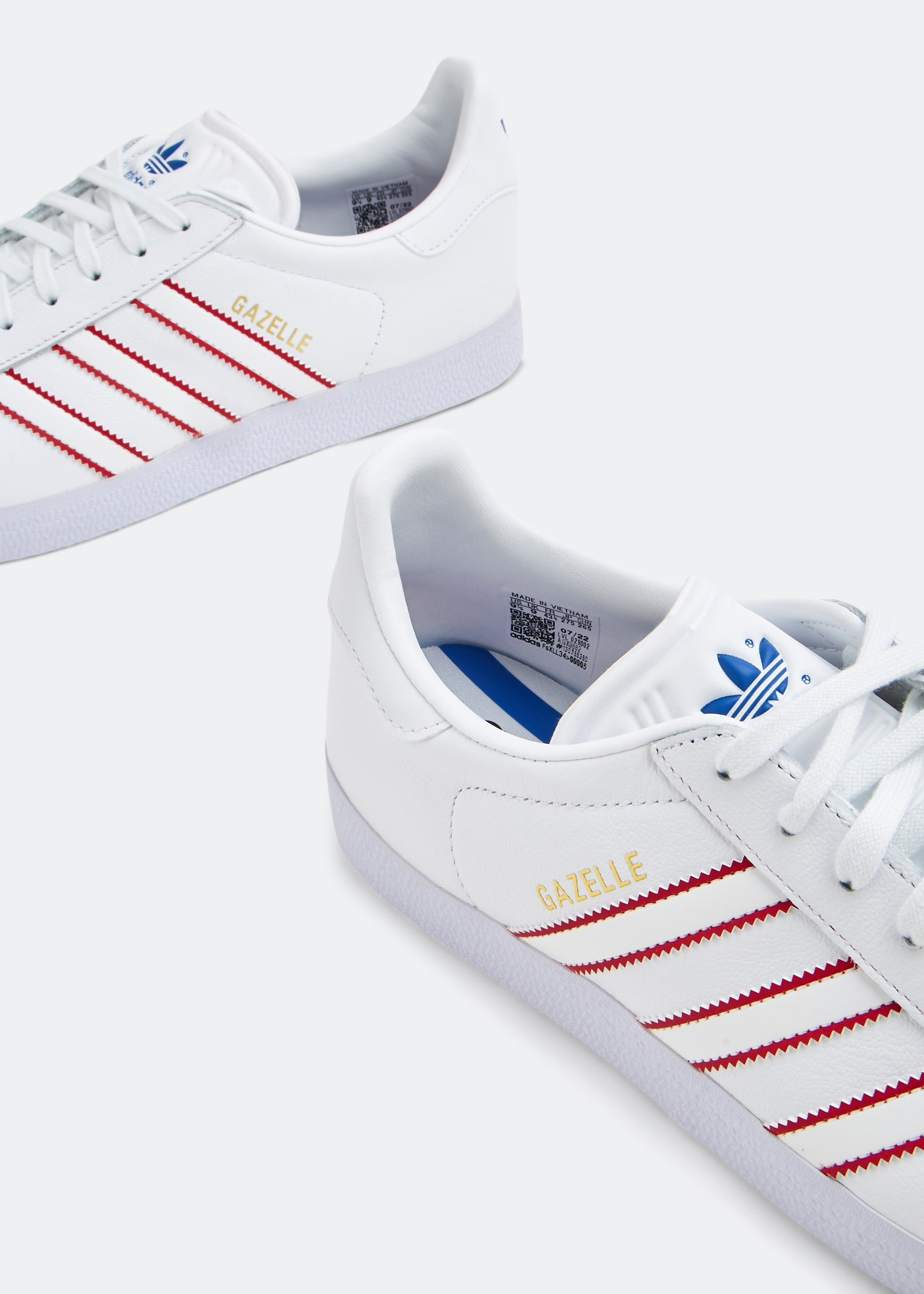 Suede adidas gazelle white hotsell