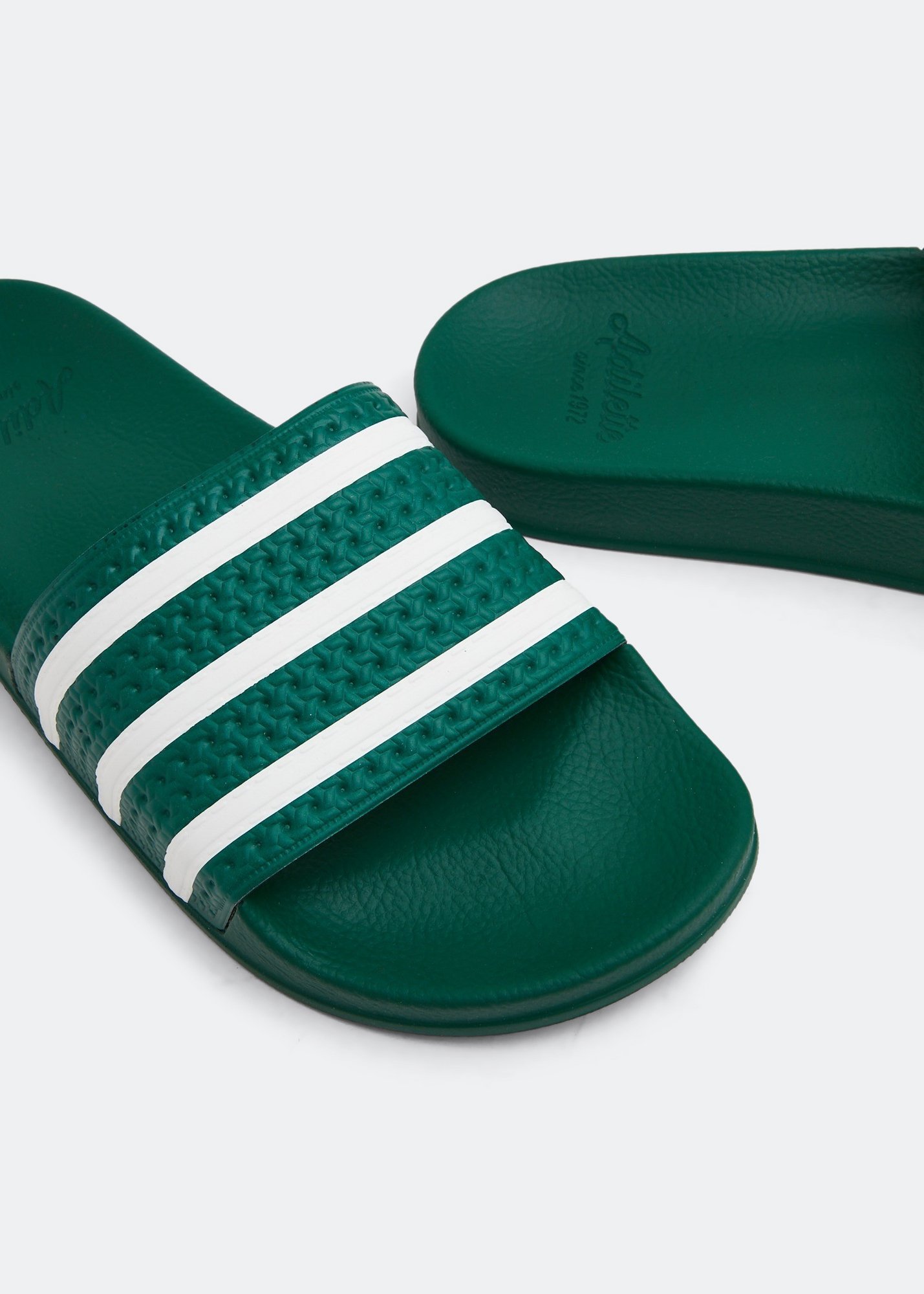 Adidas discount slides green