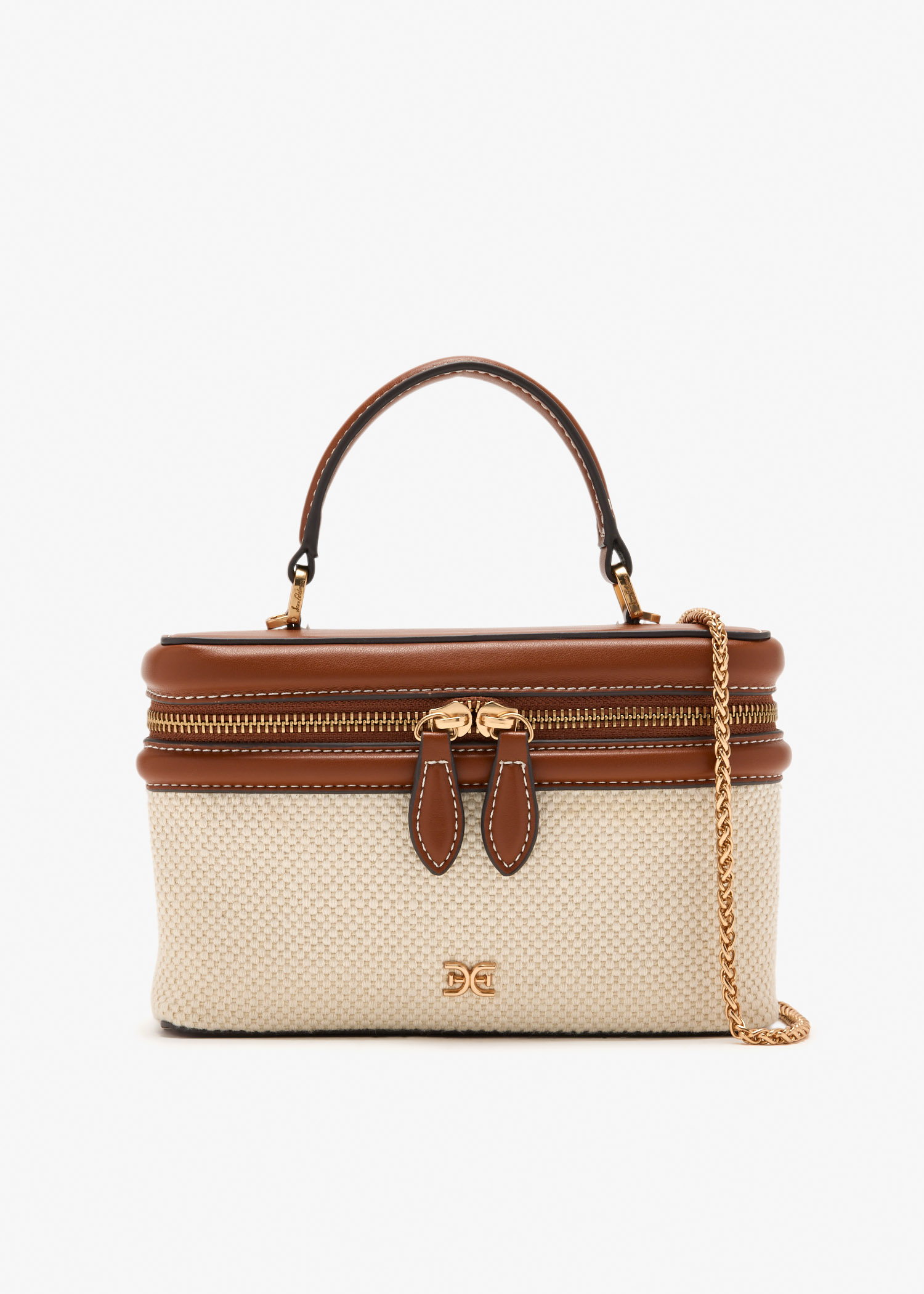 

Paige Train Case crossbody bag, Beige