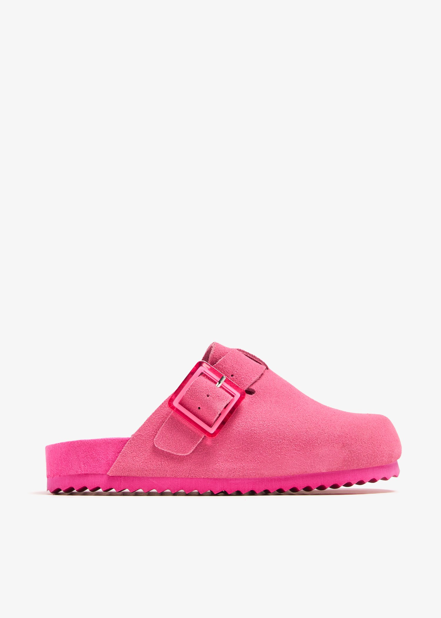 

Suede sabots, Pink