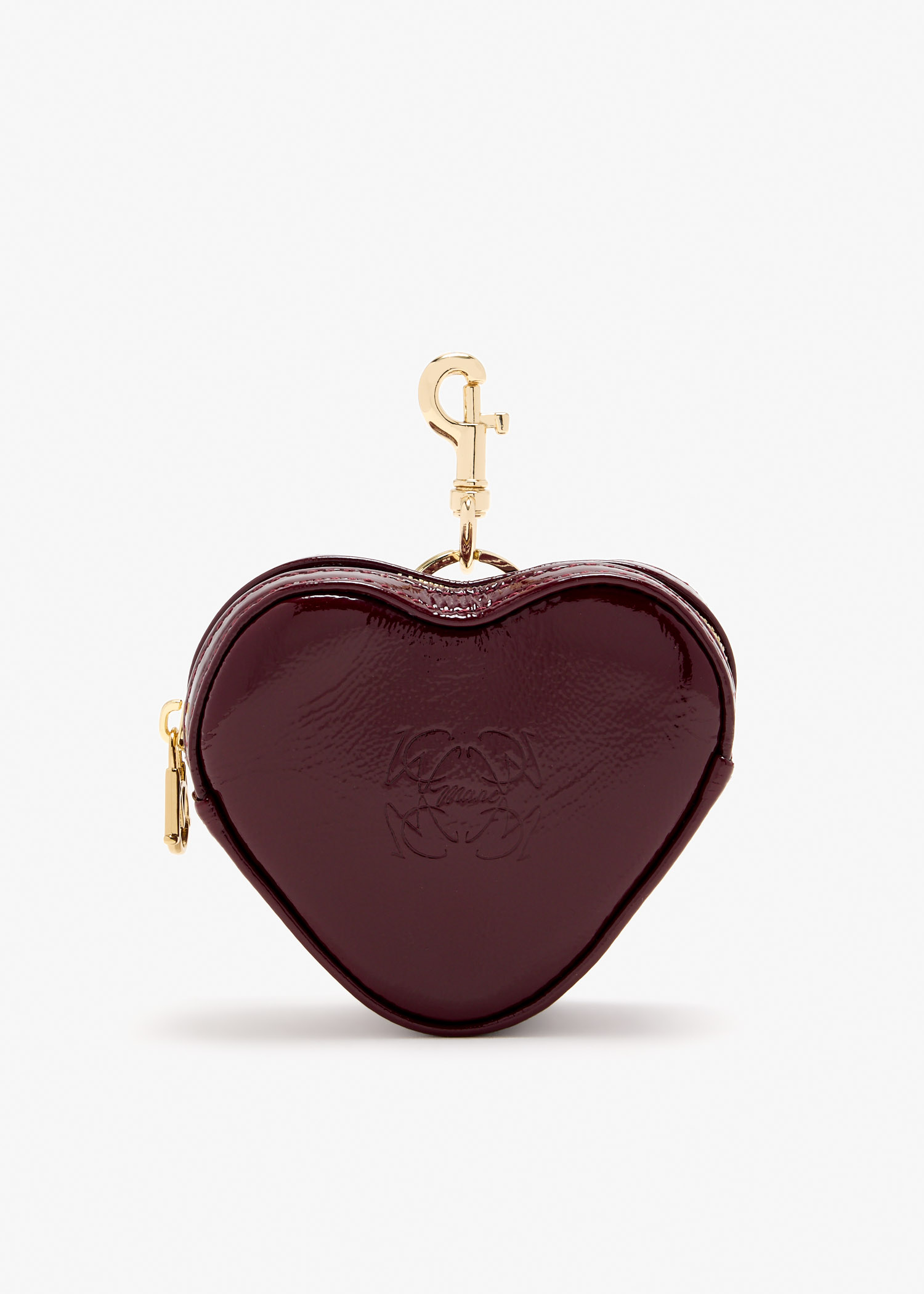

Heart bag charm, Burgundy