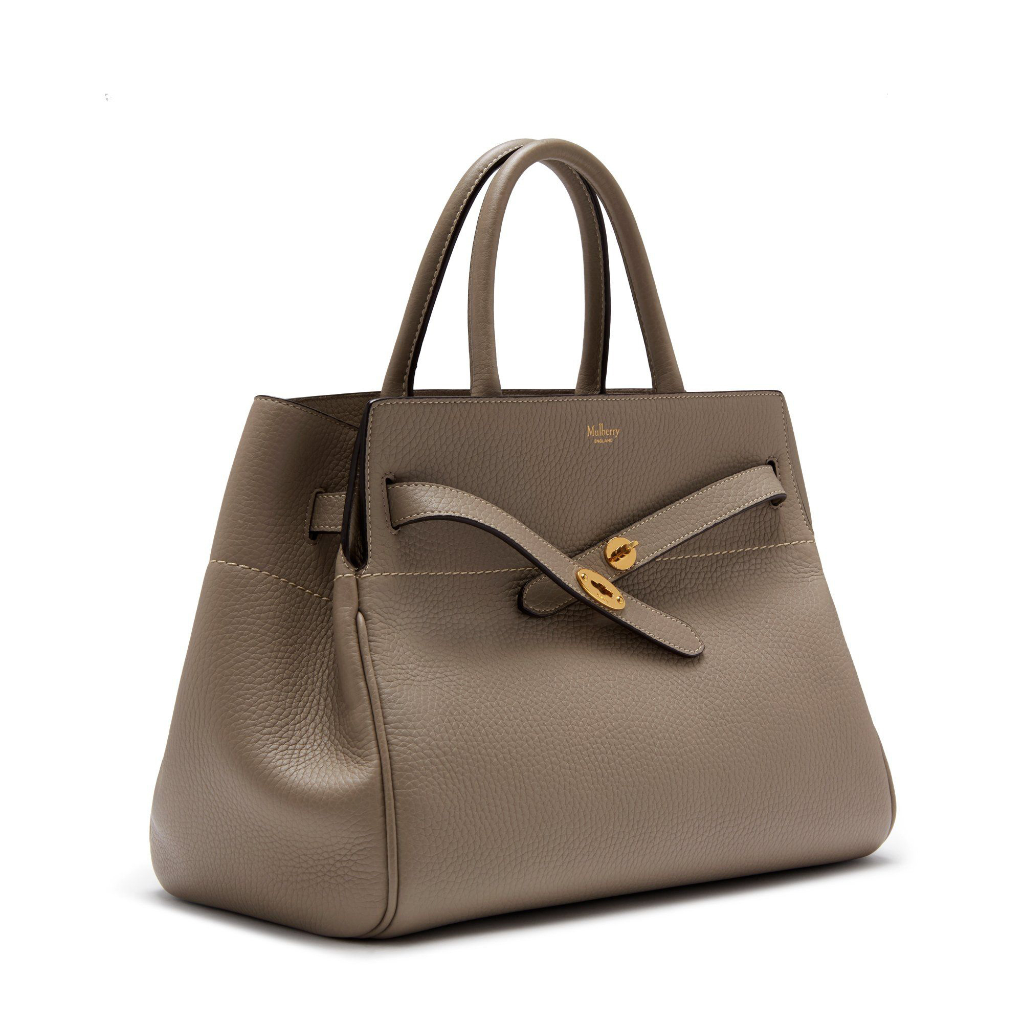 

Belted Bayswater top-handle bag, Grey