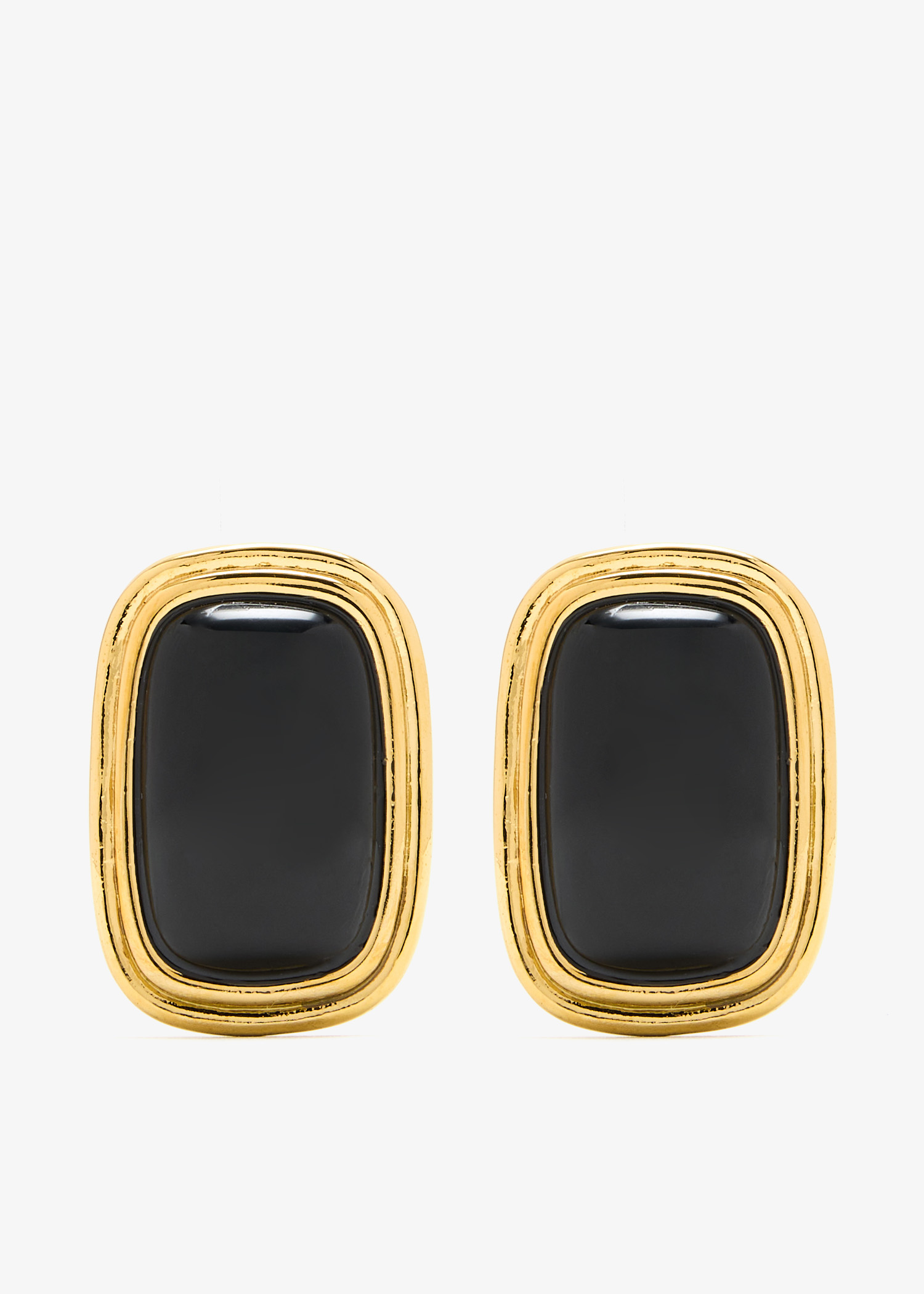 

Ribbon earrings, Gold