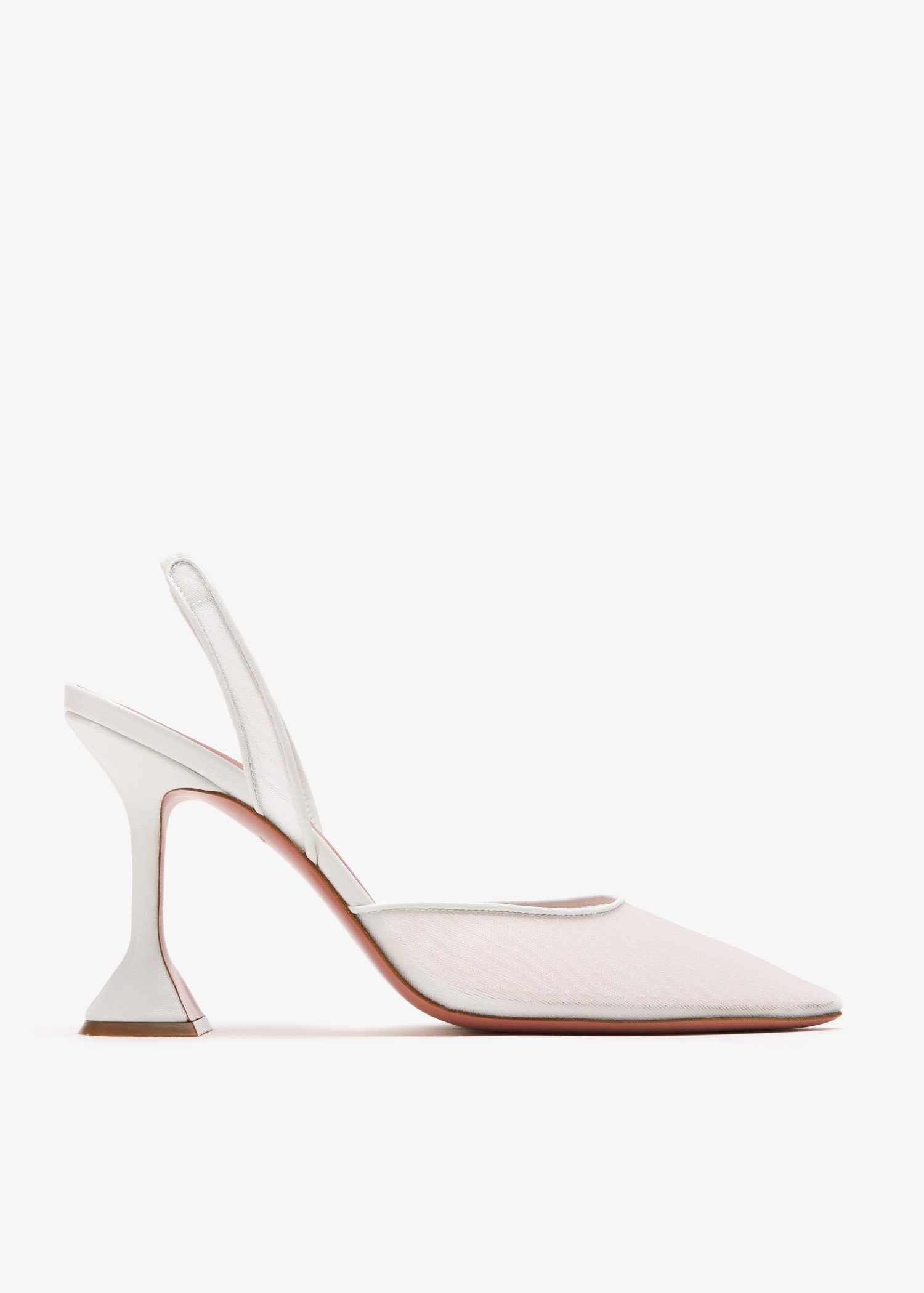 

Holli mesh sling pumps, White