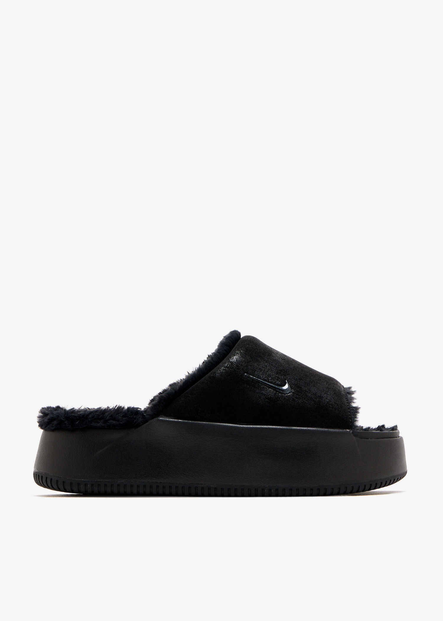 

Calm Elevation Fur slides, Black