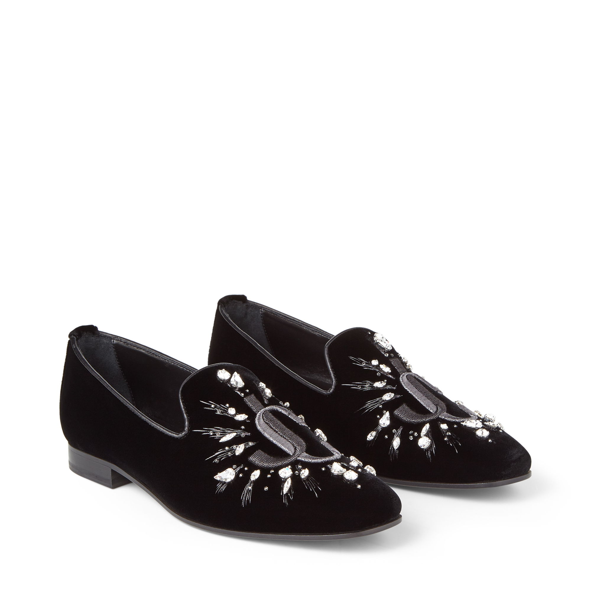 

Velvet flats, Black