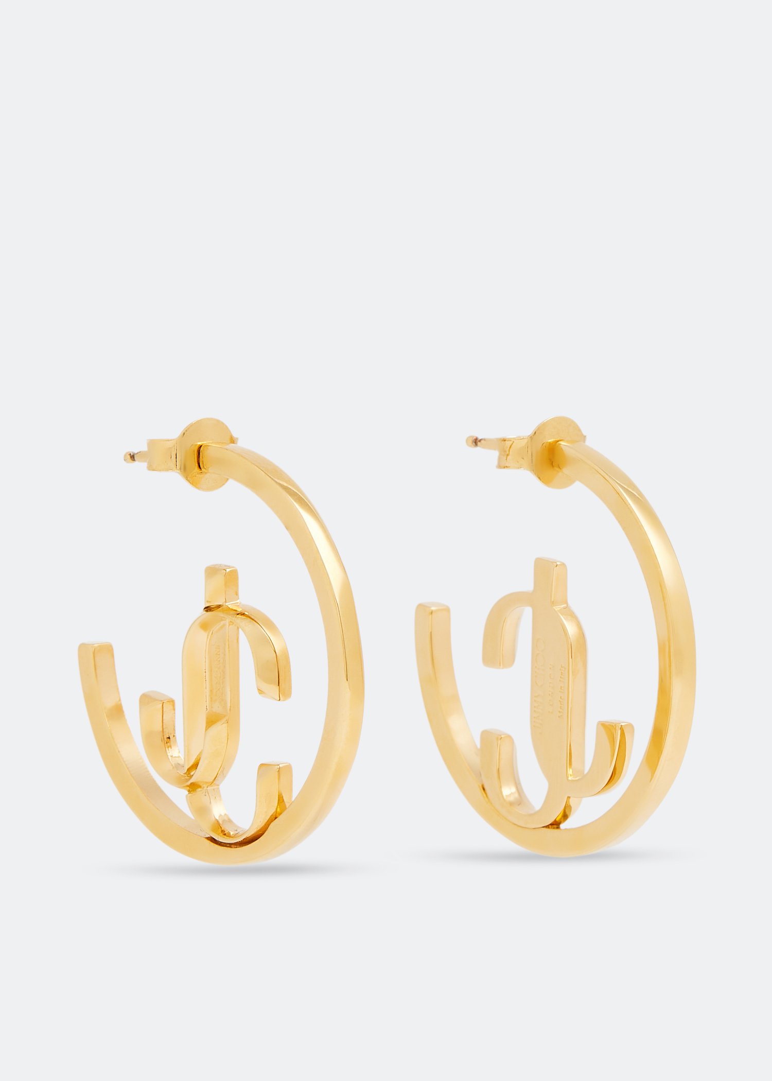 

JC Monogram hoops, Gold