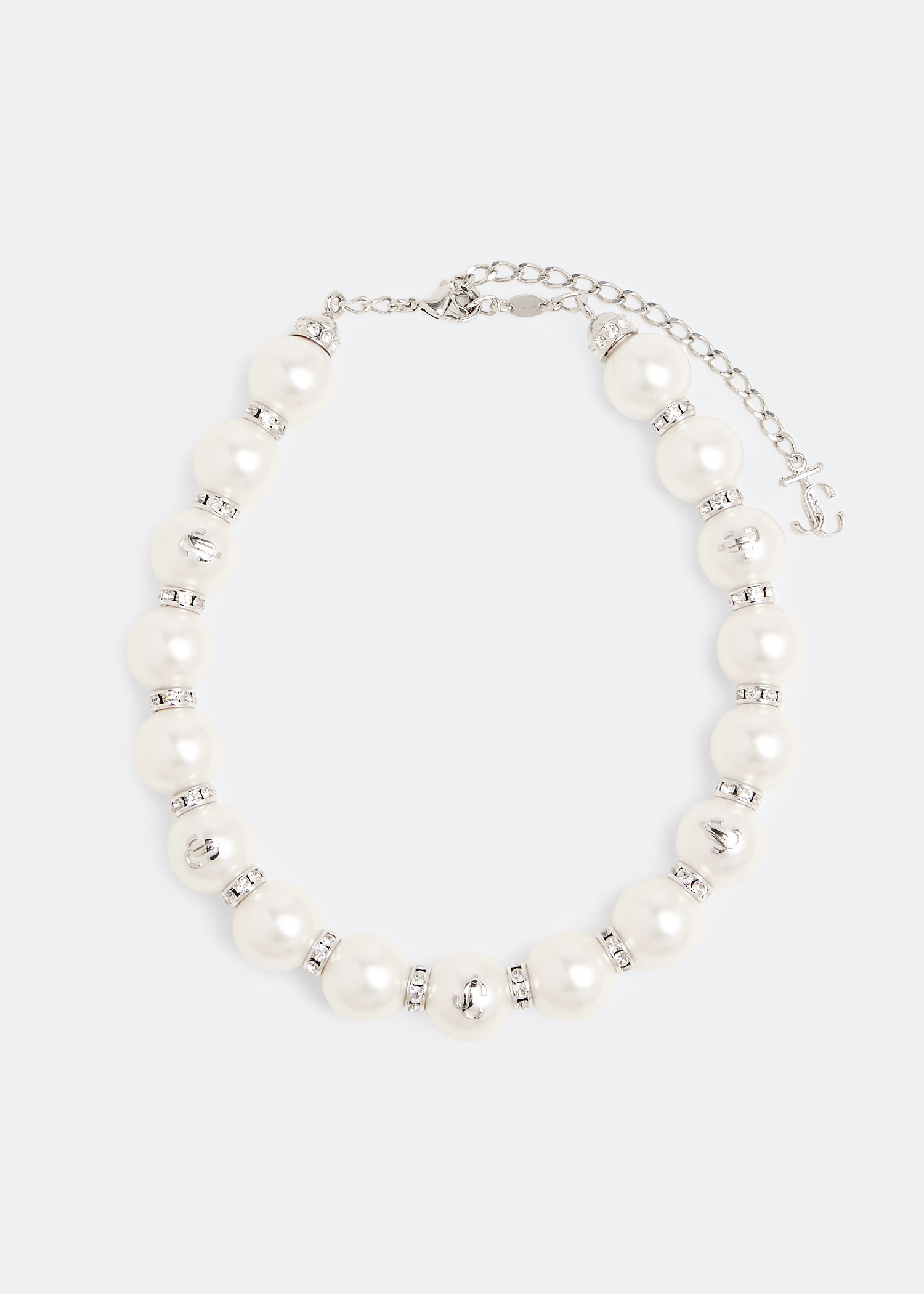 

Pearl Crystal choker, Silver