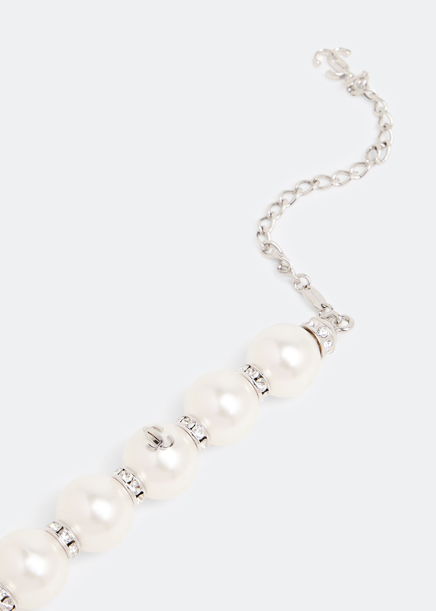 

Pearl Crystal choker, Silver