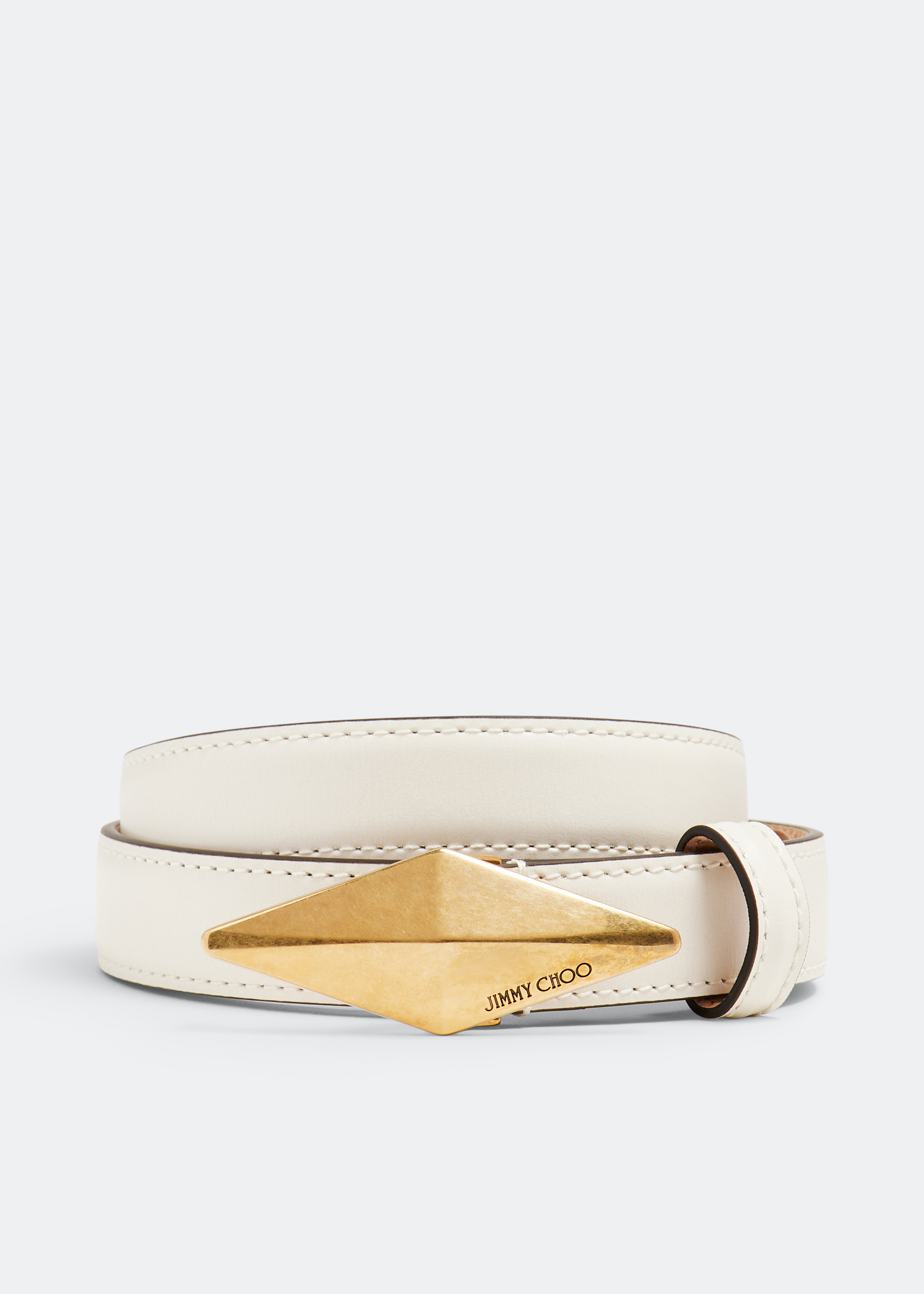 

Diamond Clasp belt, White