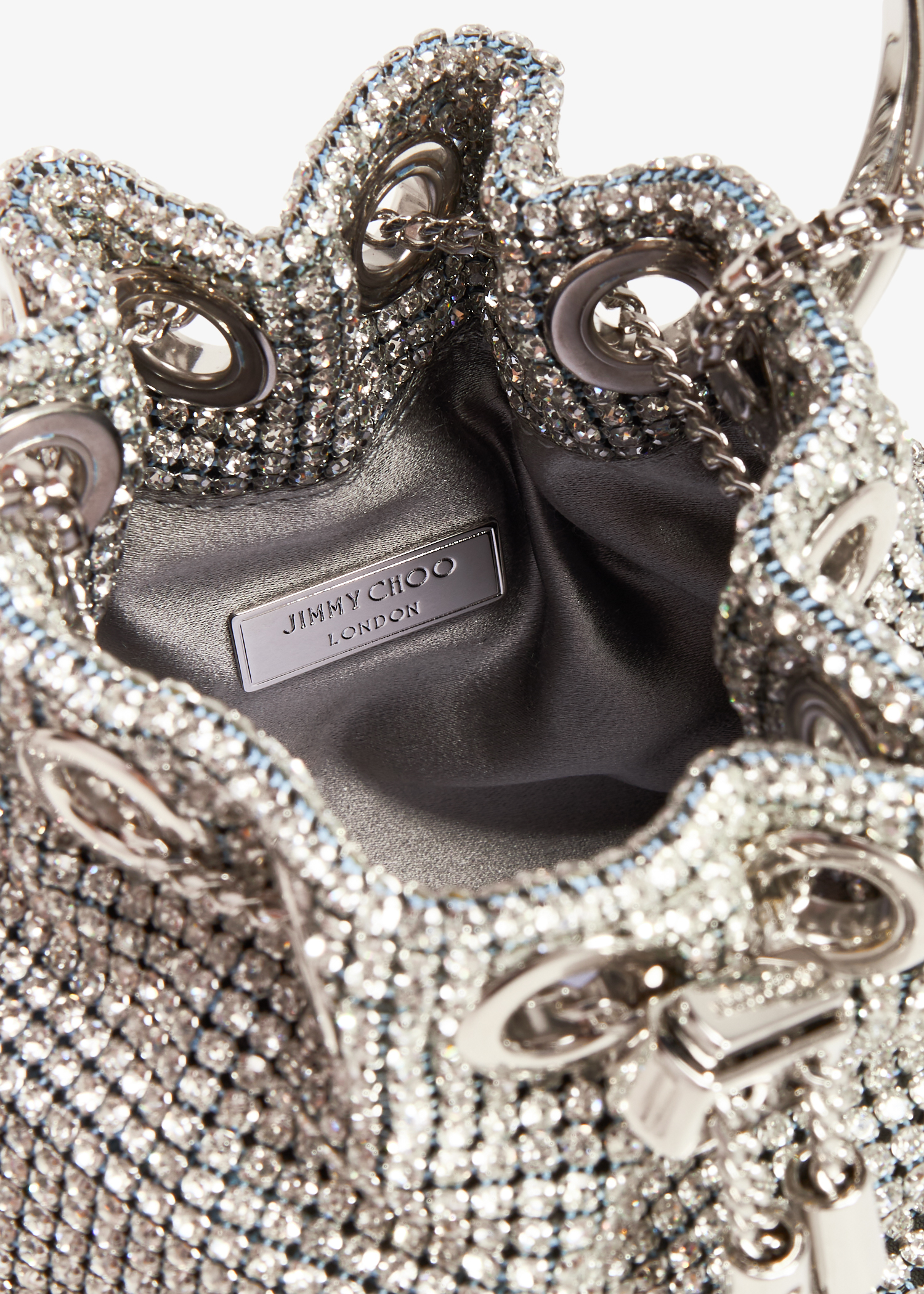 Silver bucket bag best sale