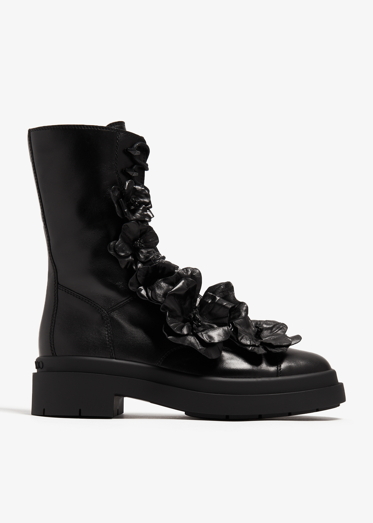 

Nari Flowers flat boots, Black