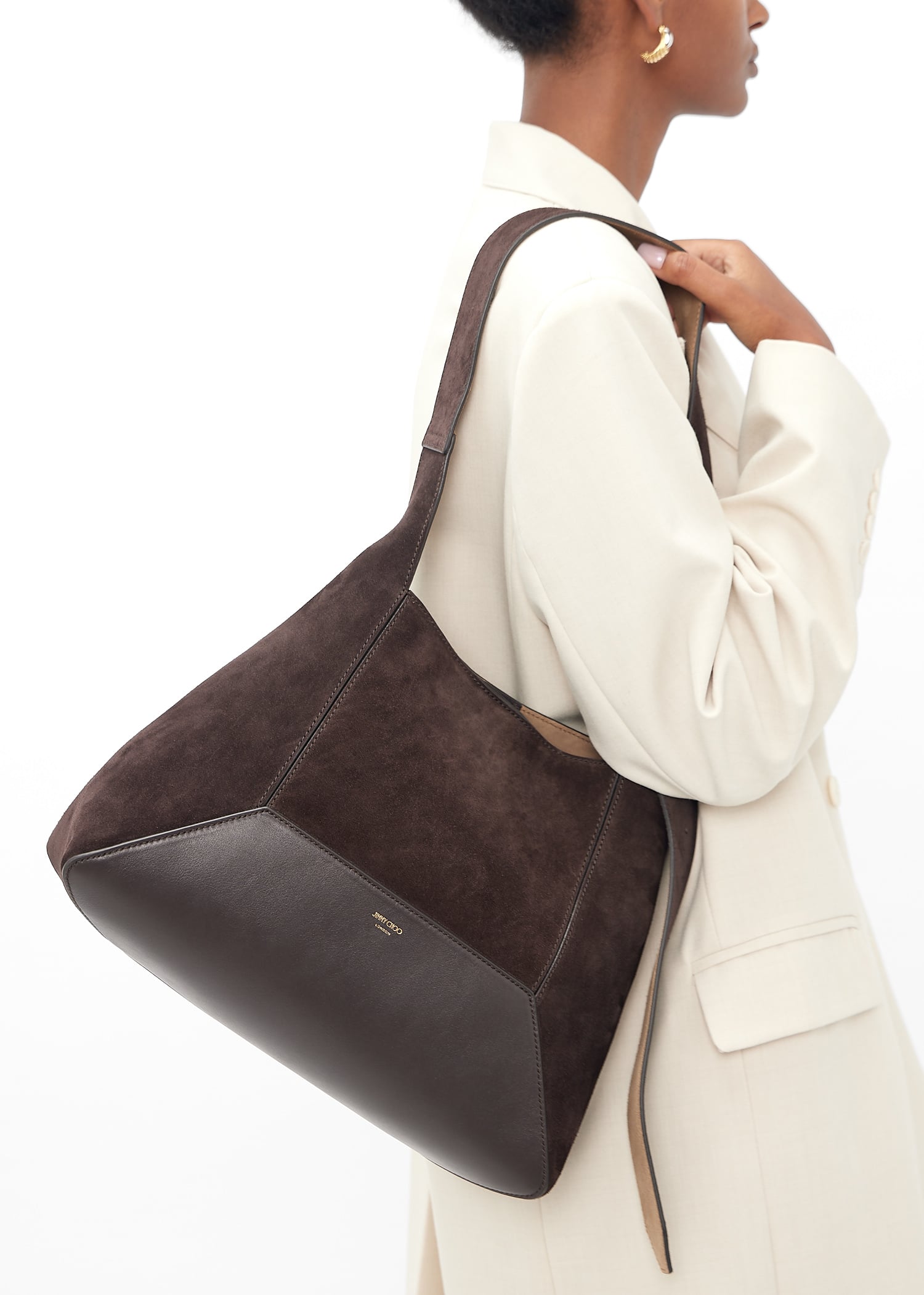 

Diamond Hobo M shoulder bag, Brown