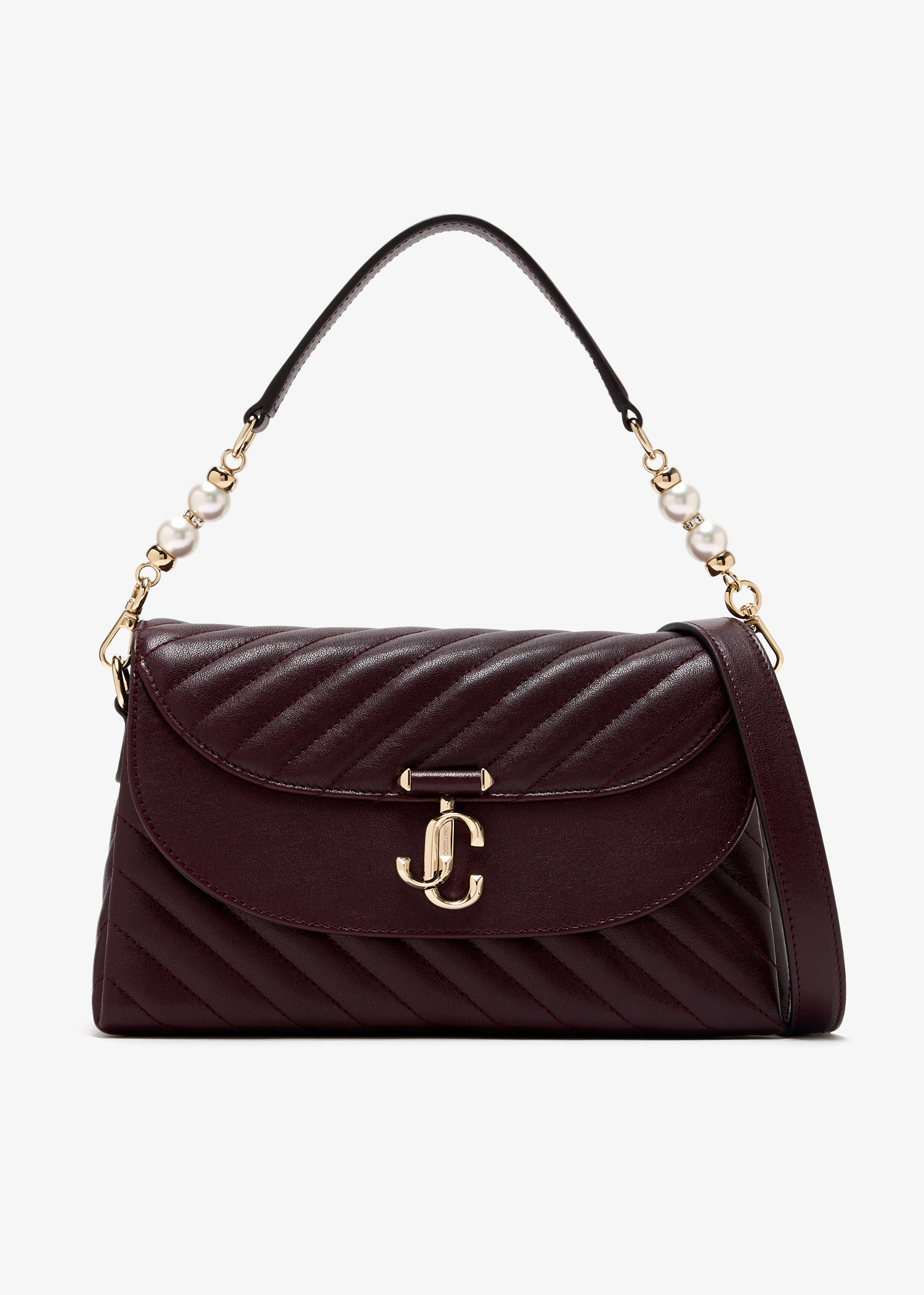 

Curve top-handle bag, Burgundy