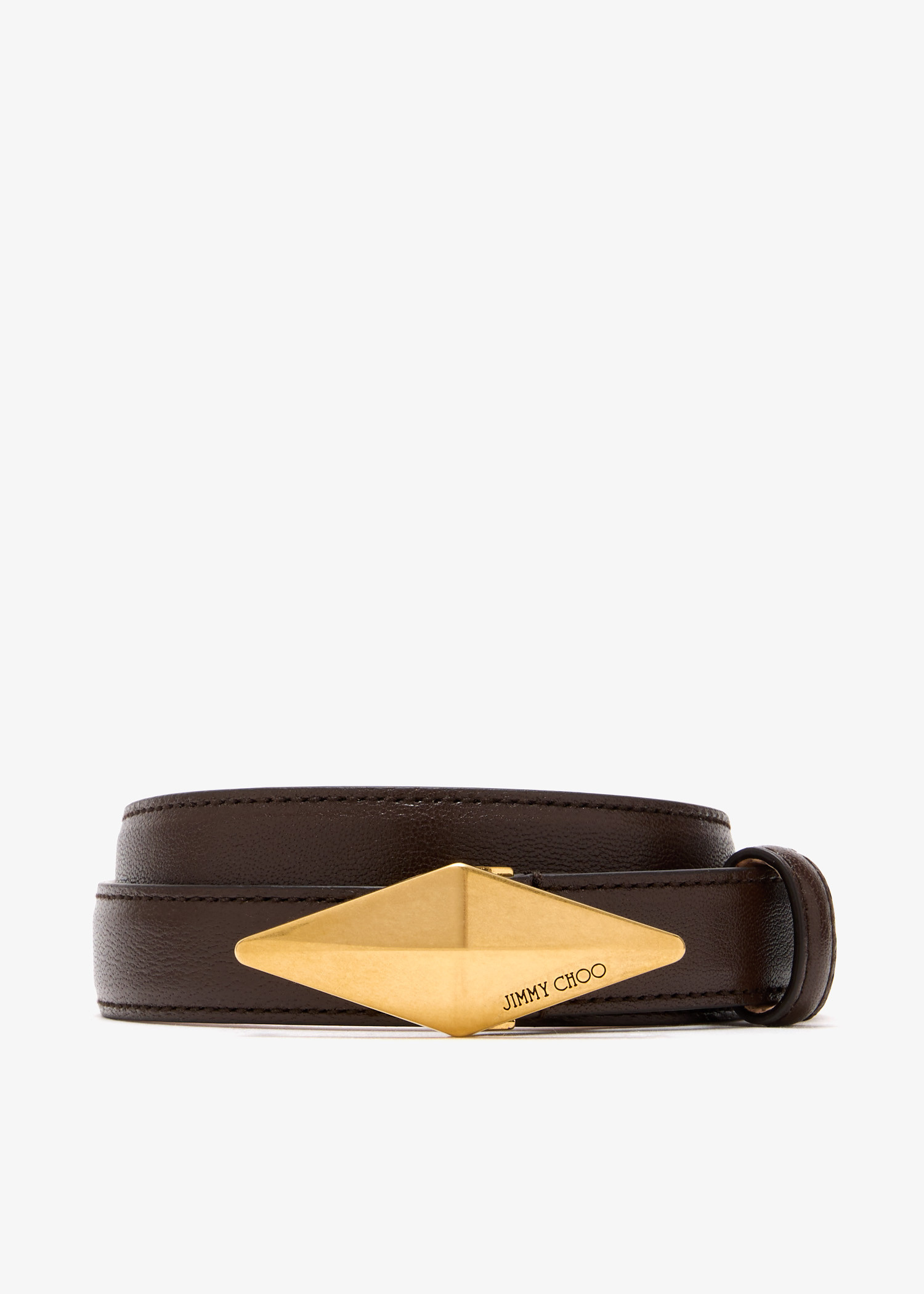 

Diamond clasp belt, Brown