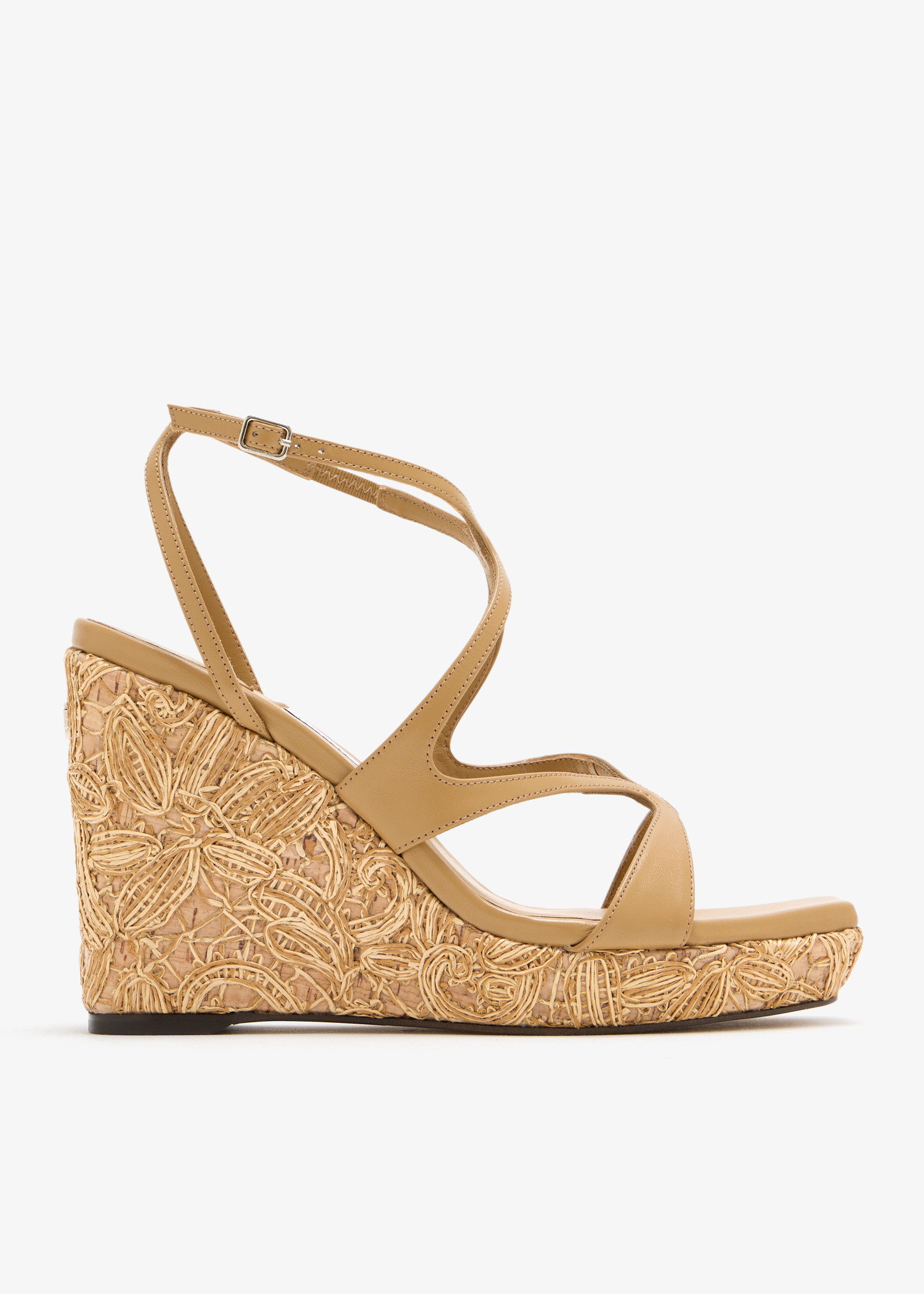 

Ayla 110 wedge sandals, Beige