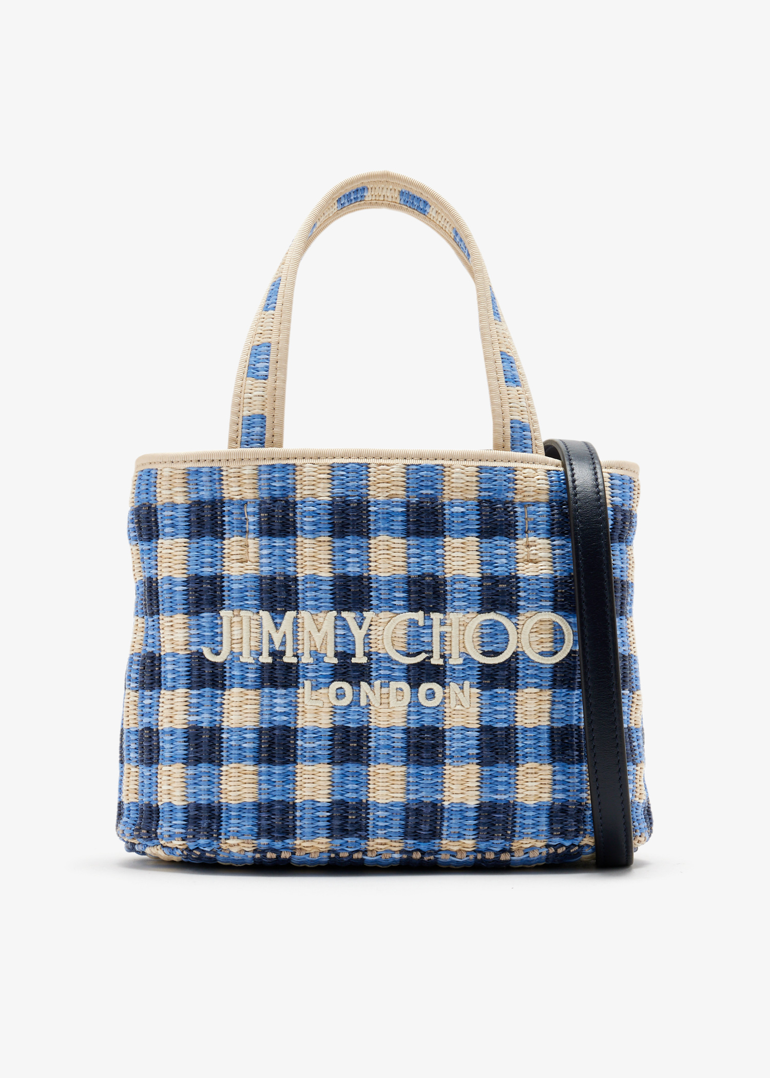

Gingham beach tote bag, Printed