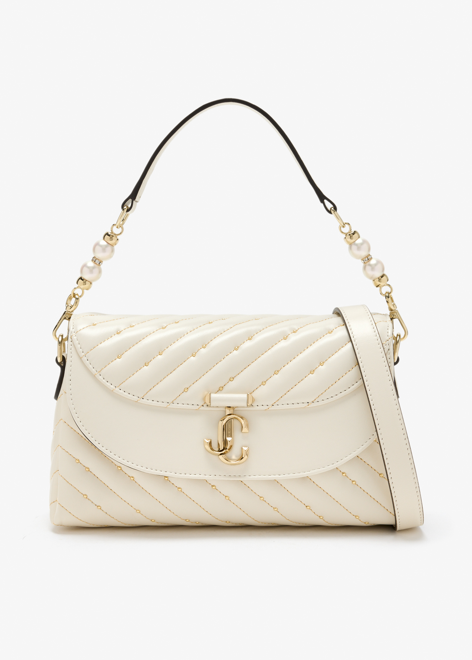 

Curve top-handle bag, Cream