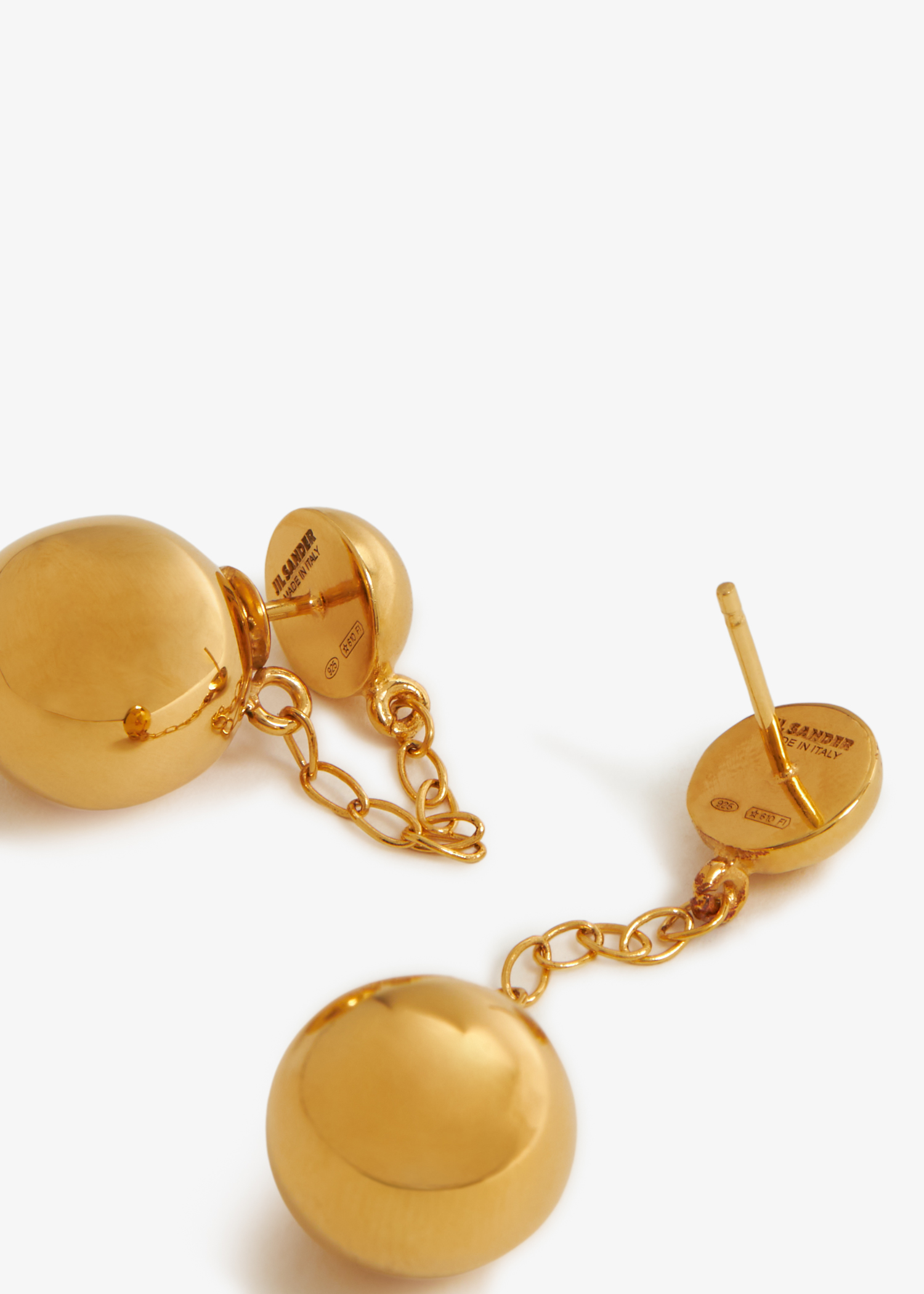 

Metal sphere earrings, Gold