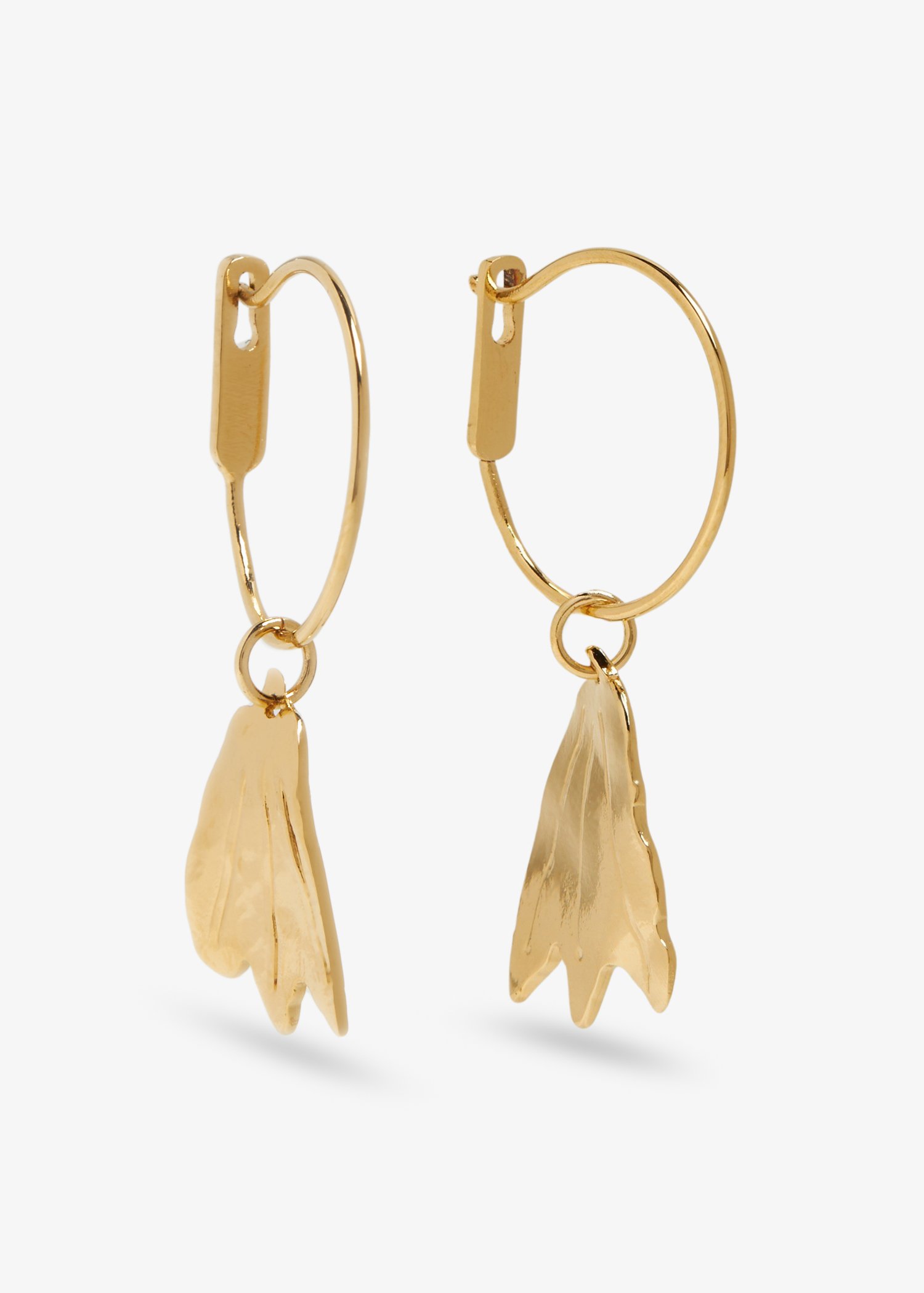 

Leaf earrings, Gold