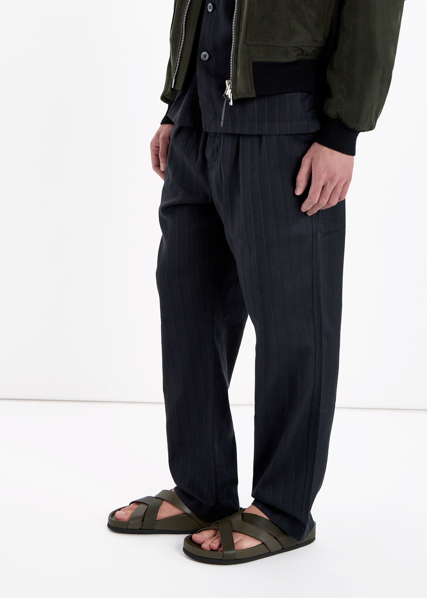 

Leather sandals, Green