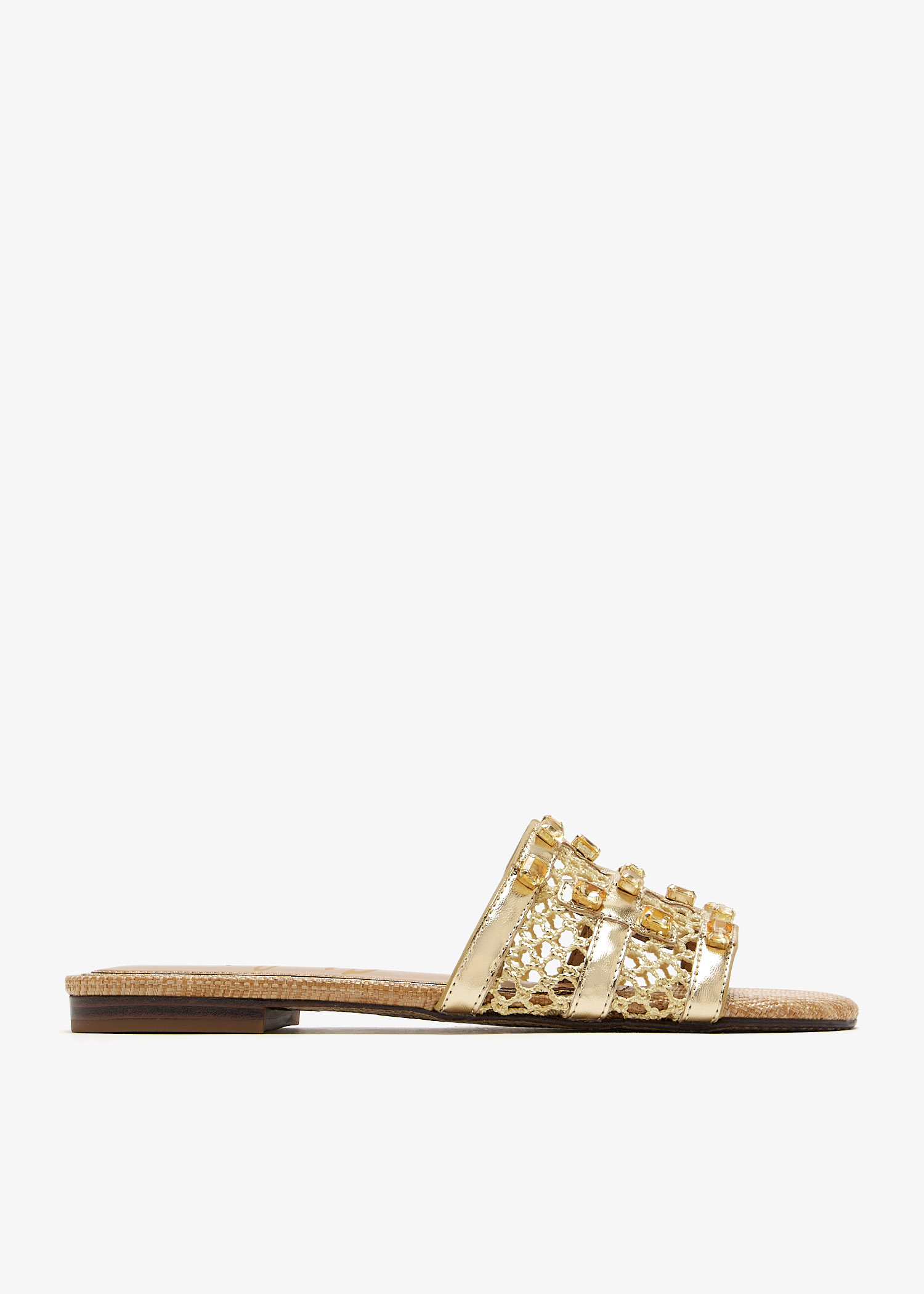 

Blaire slide sandals, Gold