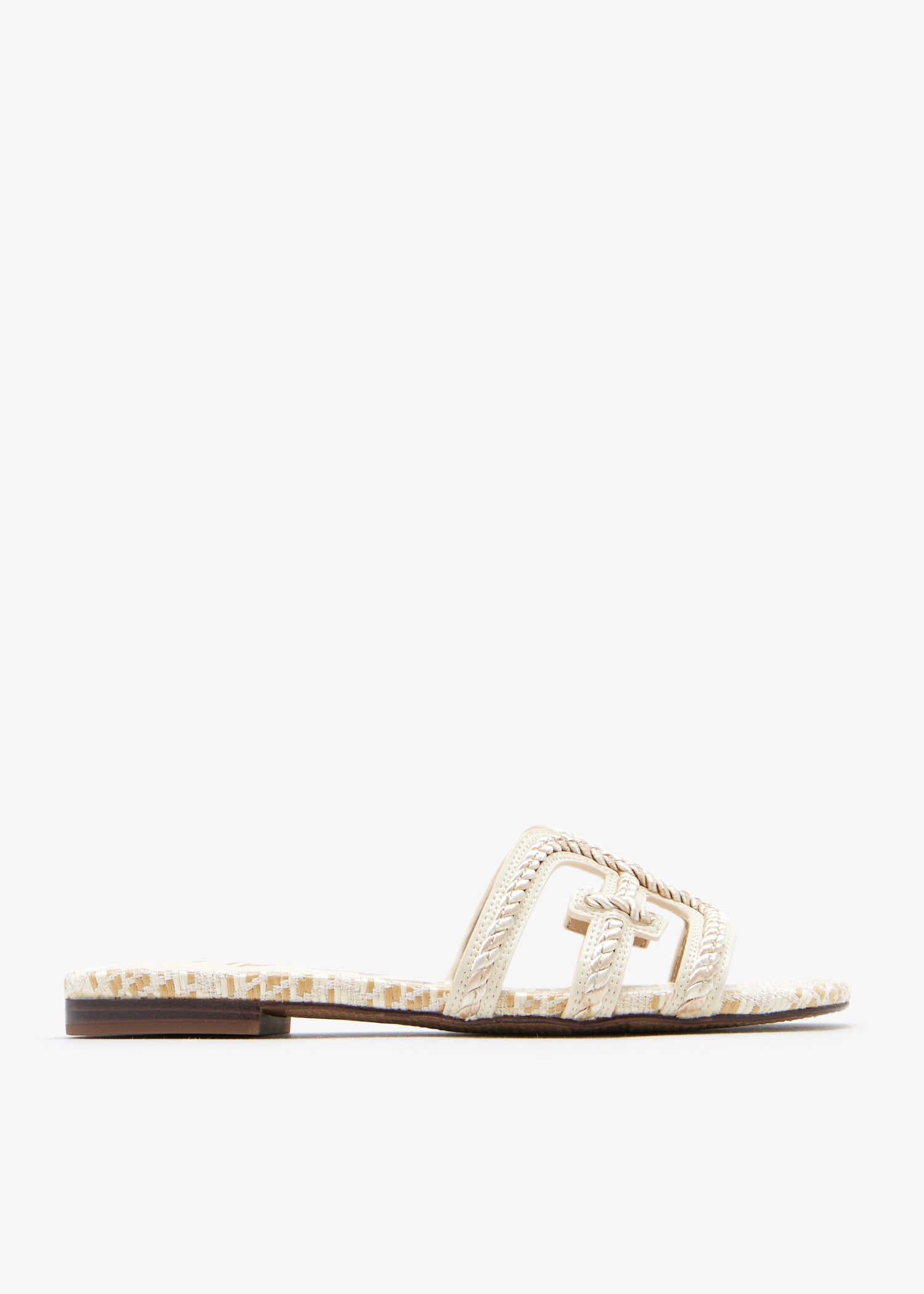 

Bay Twist slide sandals, Cream