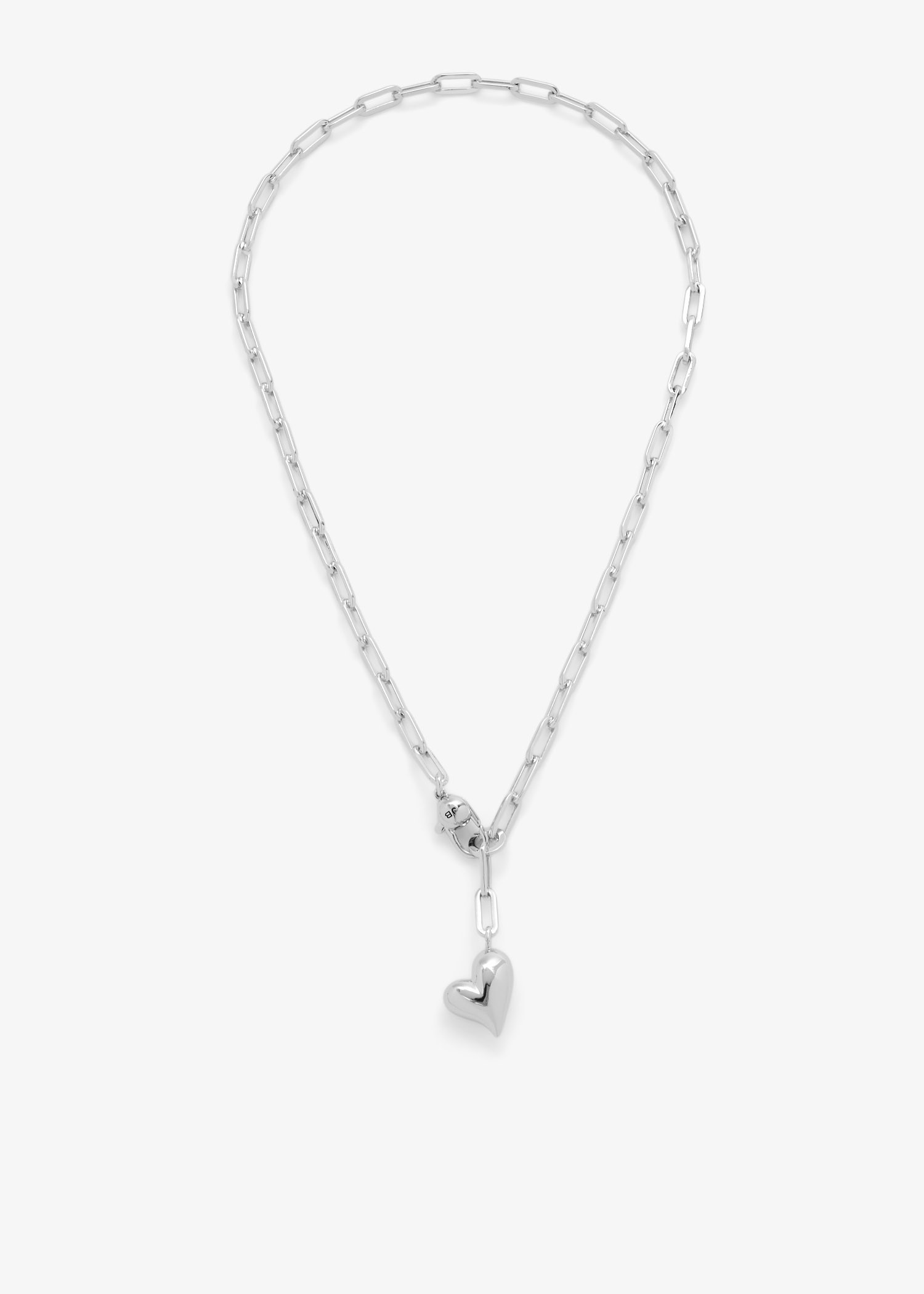 

Puffy Heart necklace, Silver